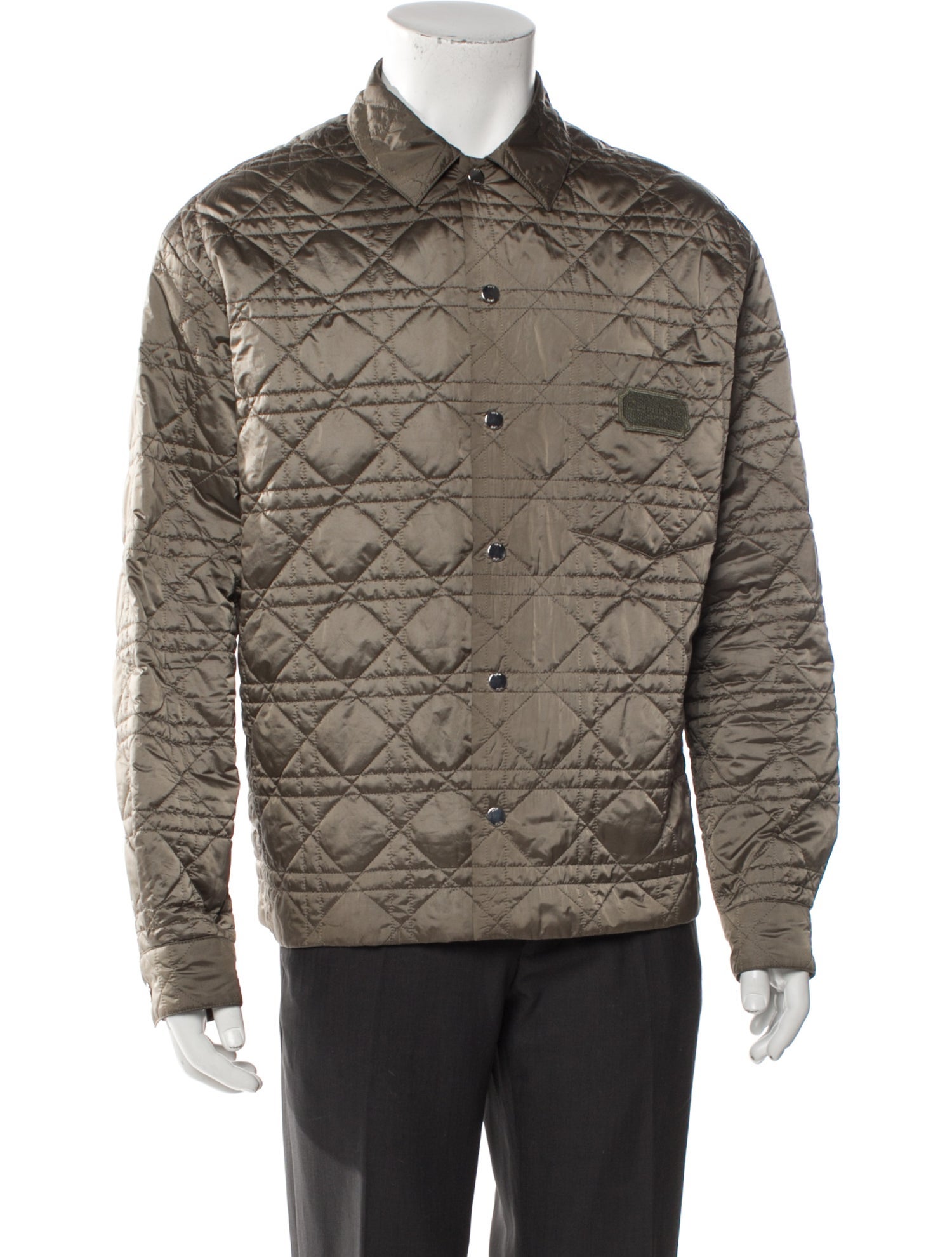 DIOR MEN Cannage Pattern Puffer Coat