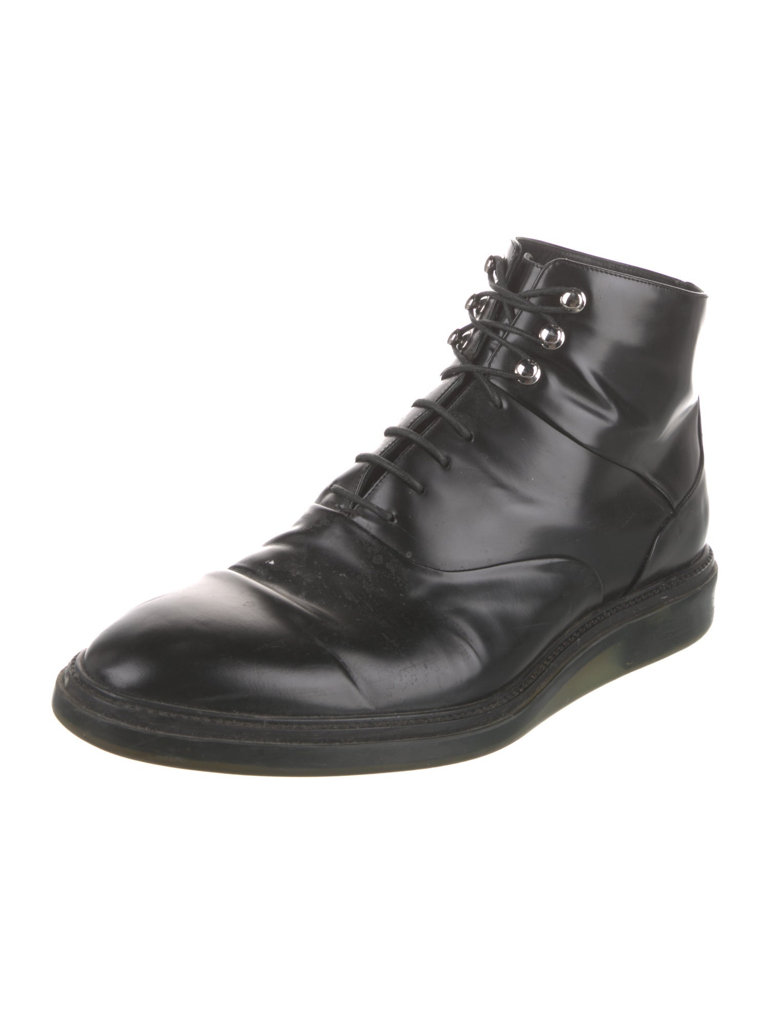 DIOR MEN Leather Lace-Up Boots