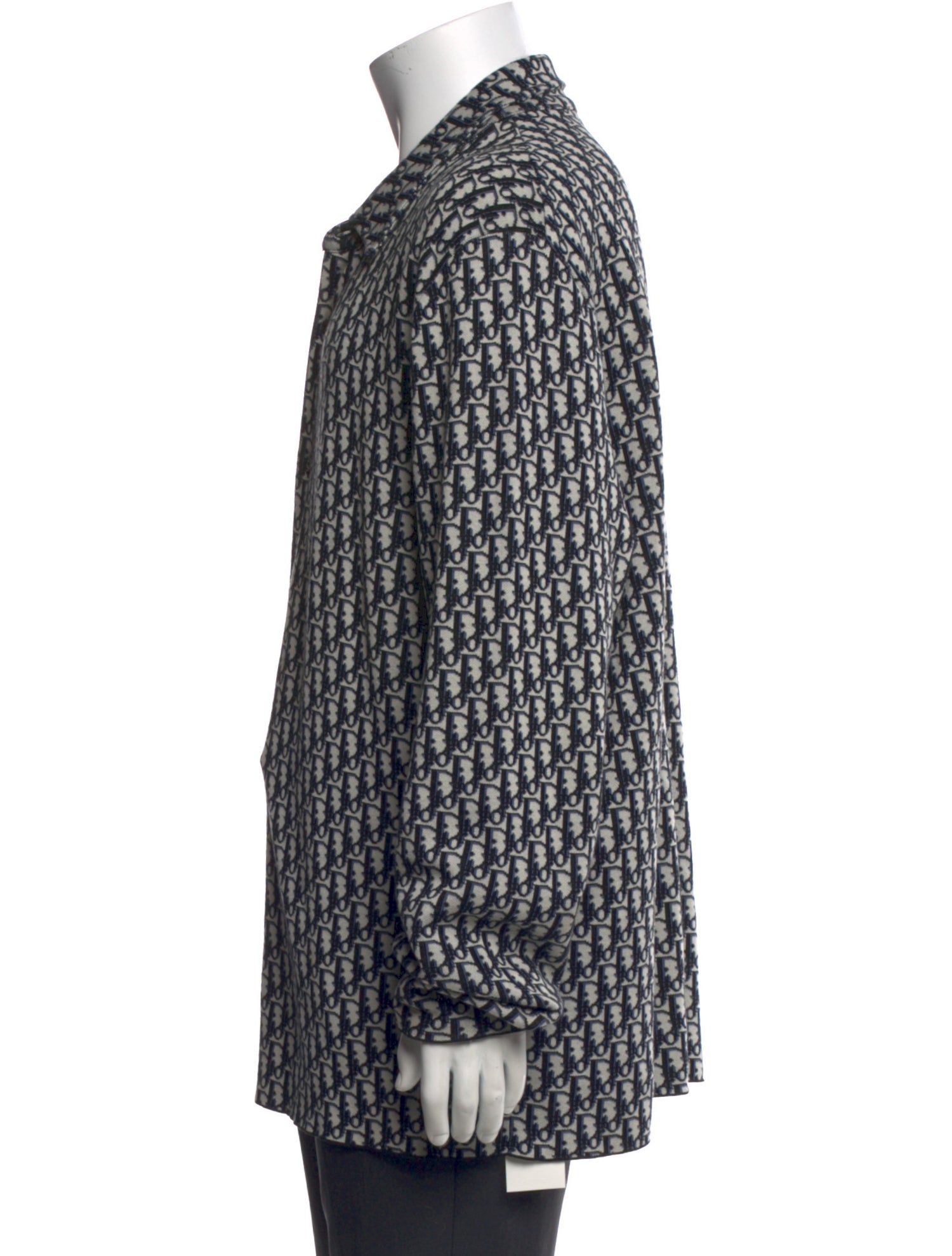 DIOR MEN Oblique Jacquard Long Sleeve Shirt