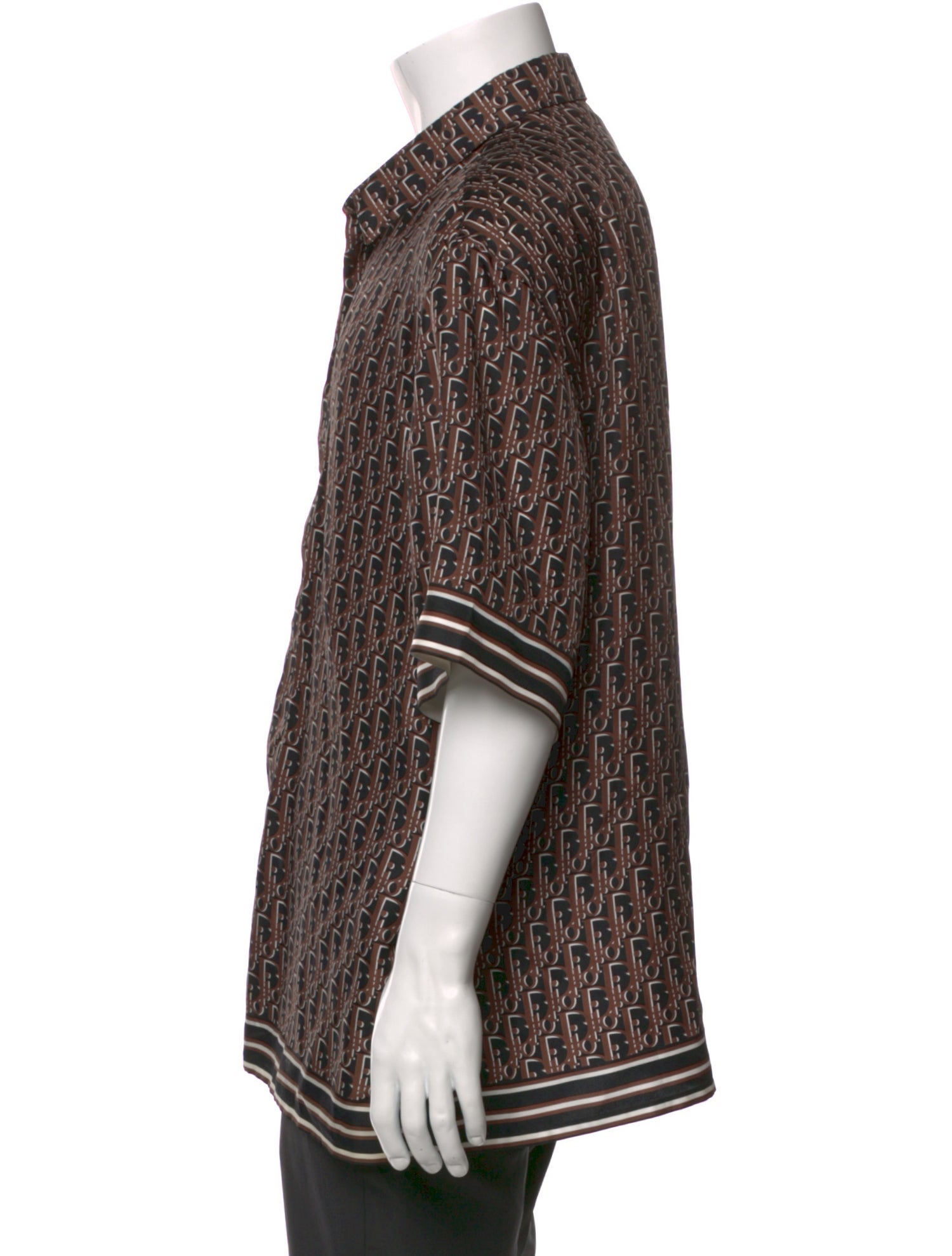 DIOR MEN Oblique Jacquard Silk Shirt