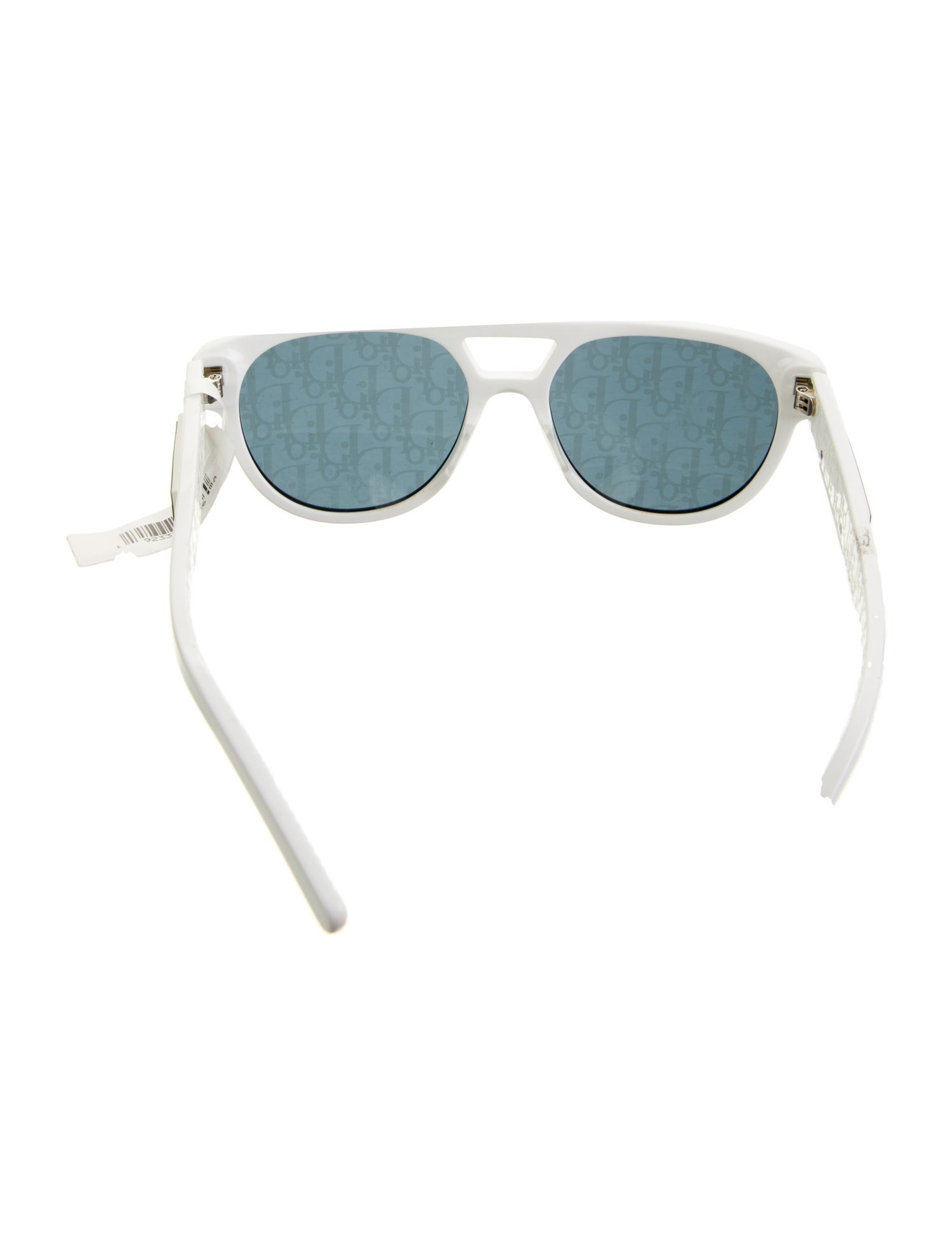 Authentic Christian Dior Aviator Sunglasses white trim around the lenses 1222_dior_white_sunglasses-3.jpg main image 4