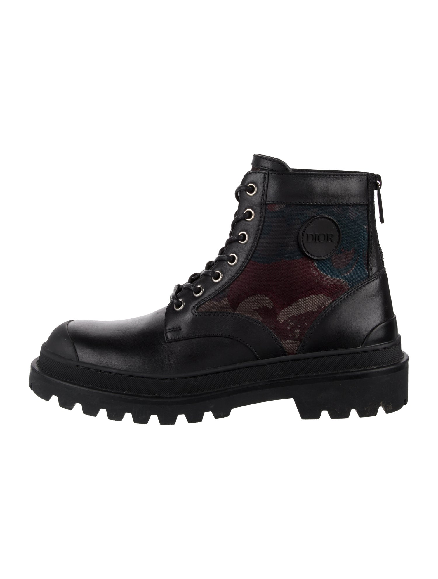 DIOR MEN 2021 Oblique Jacquard Combat Boots