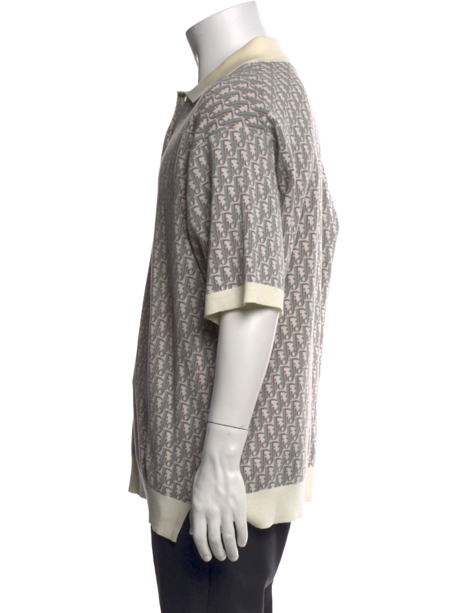 DIOR MEN 2022 Oblique Jacquard Polo Sweater