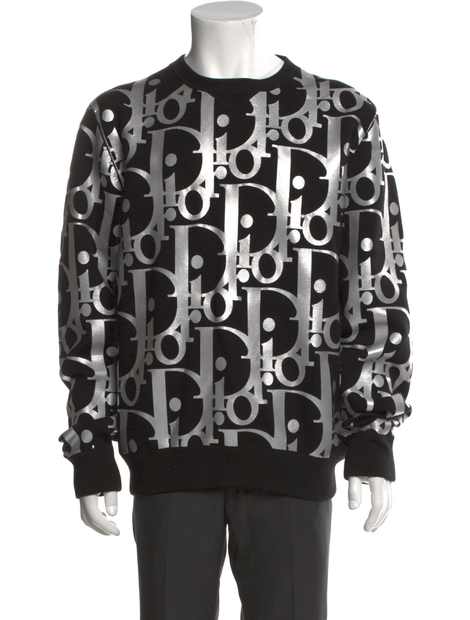 DIOR MEN Oblique Jacquard Virgin Wool Pullover