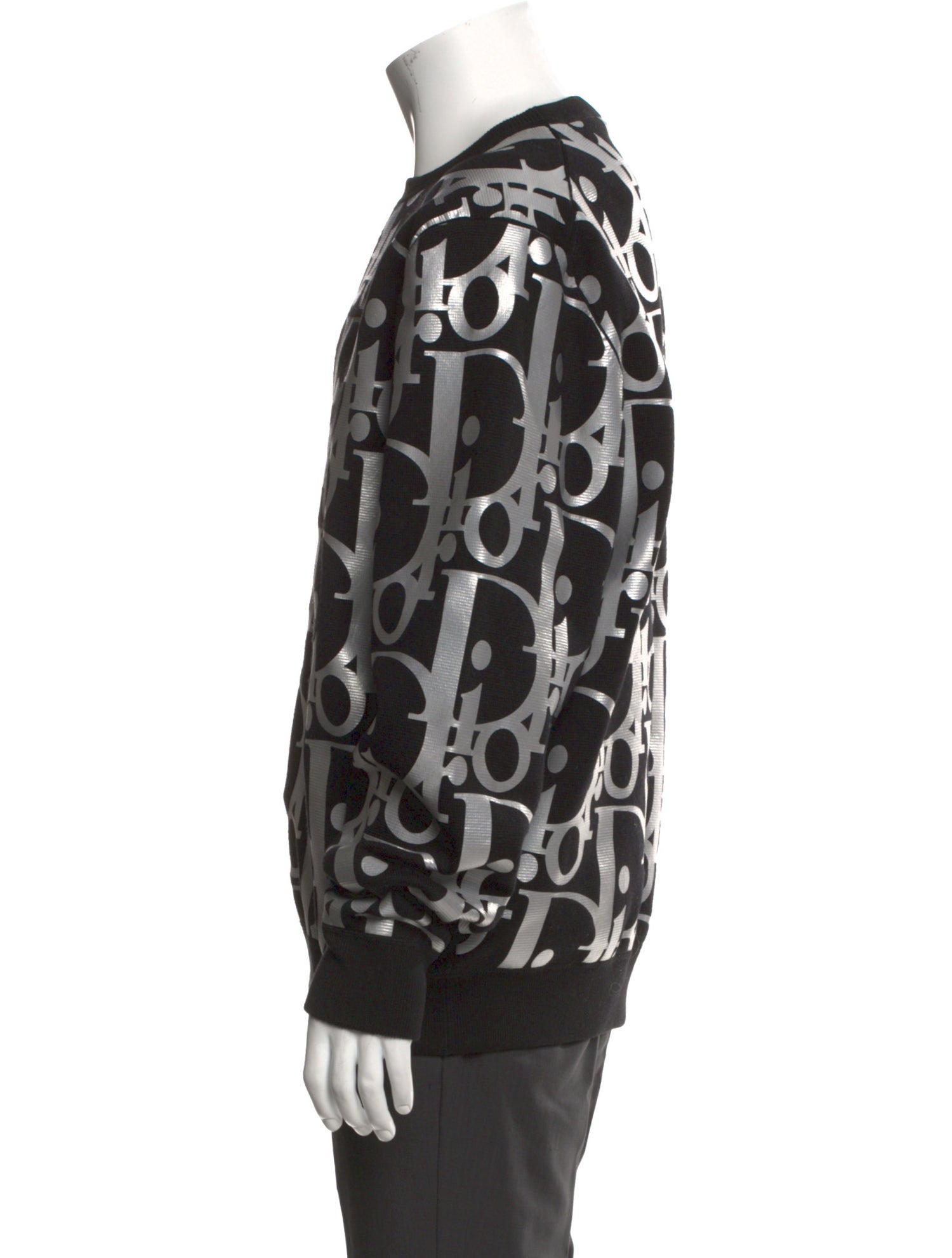 DIOR MEN Oblique Jacquard Virgin Wool Pullover