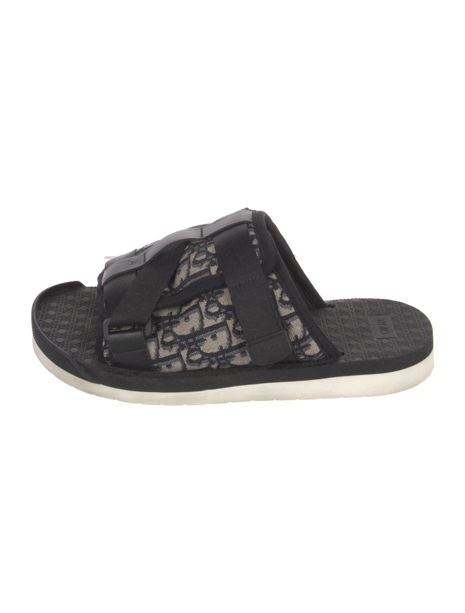 DIOR MEN Oblique Jacquard Canvas Slides