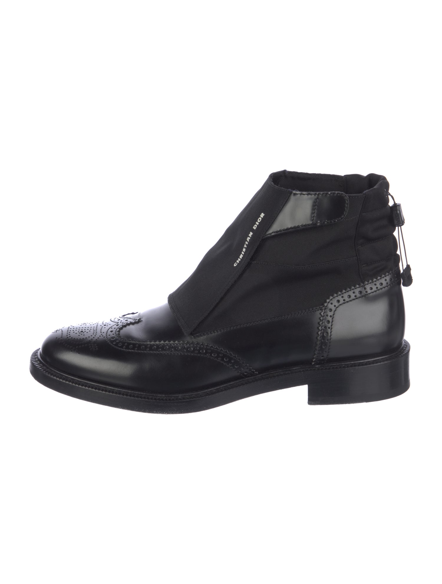 DIOR MEN Leather Lasercut Accents Chelsea Boots