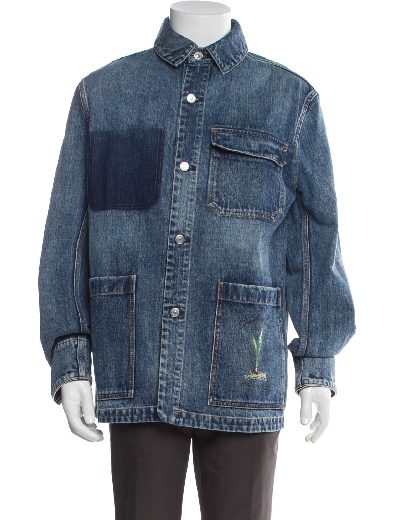 DIOR MEN 2024 Signature Logo Denim Jacket w/ Tags