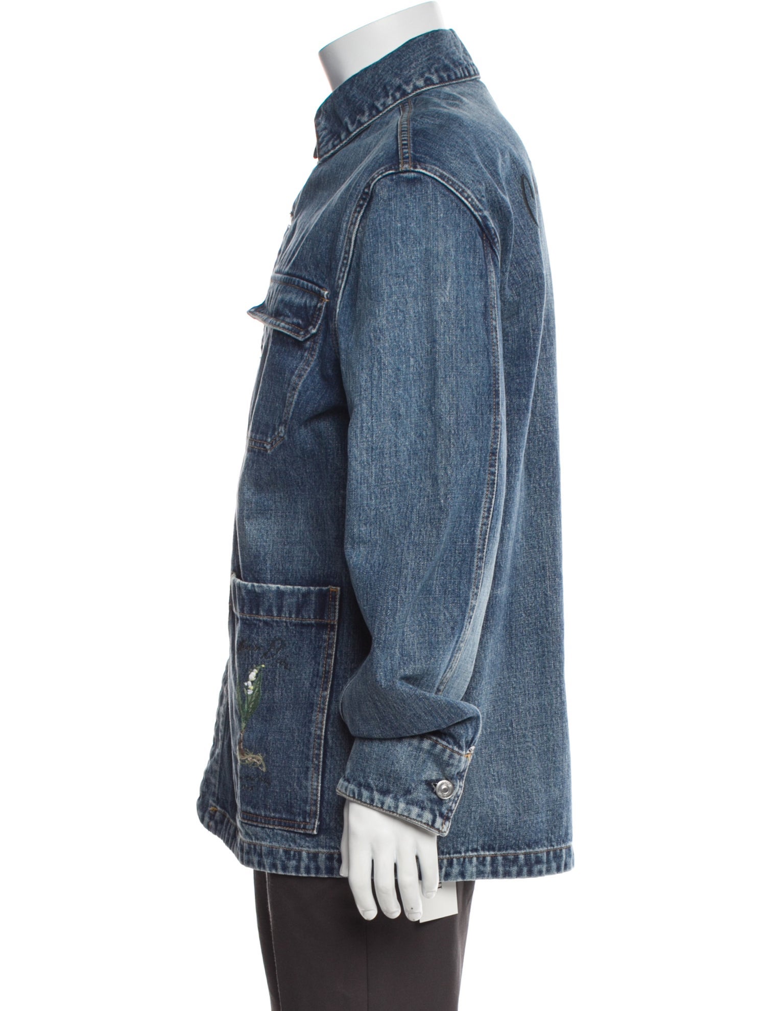 DIOR MEN 2024 Signature Logo Denim Jacket w/ Tags