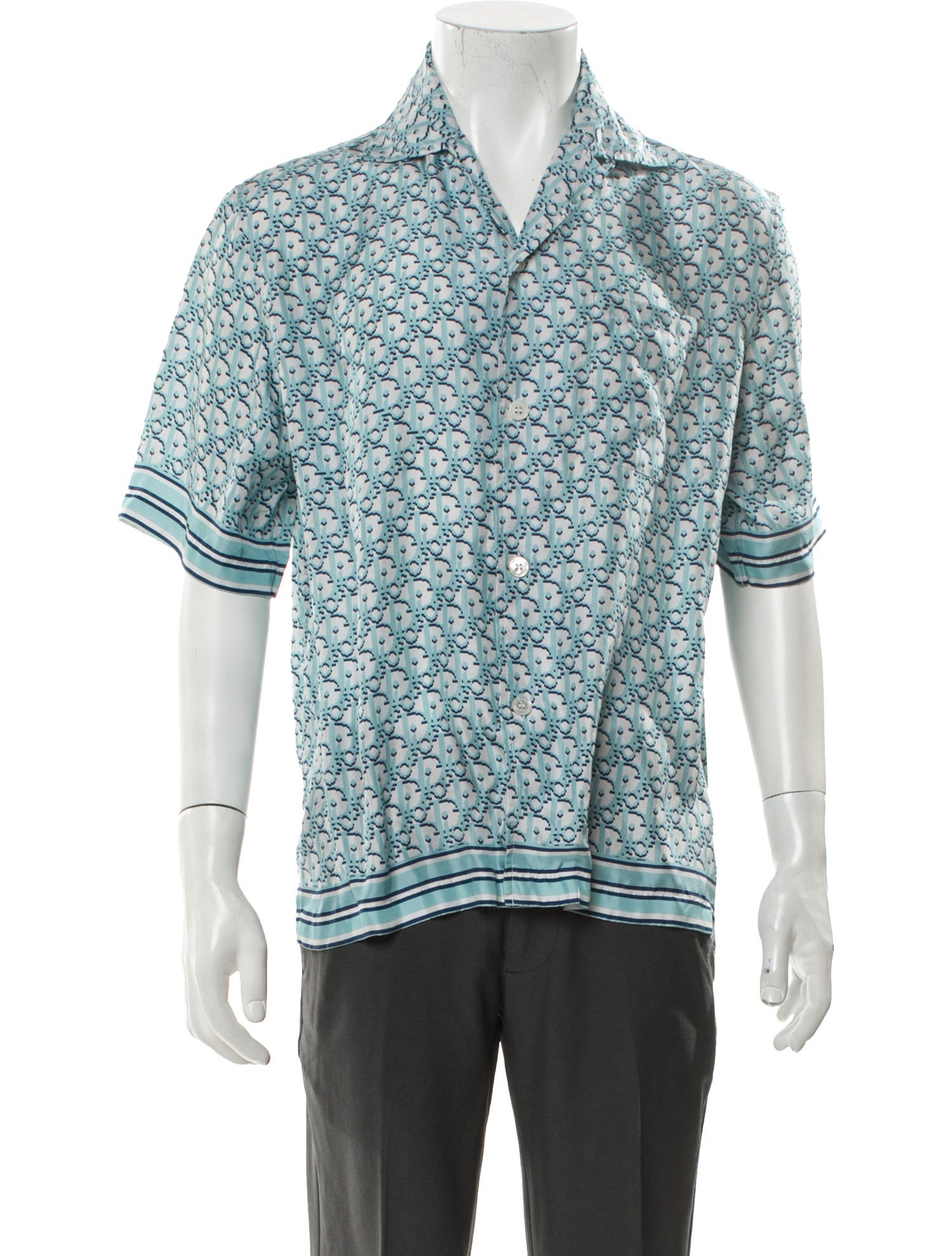 DIOR MEN Oblique Jacquard Silk Shirt