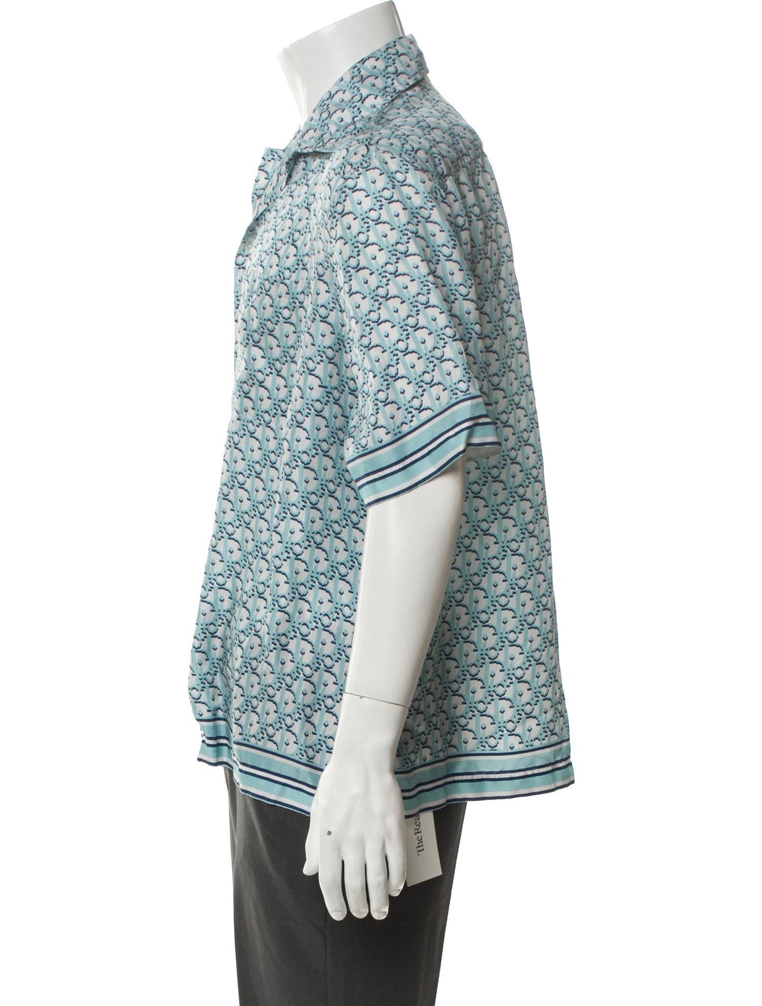 DIOR MEN Oblique Jacquard Silk Shirt