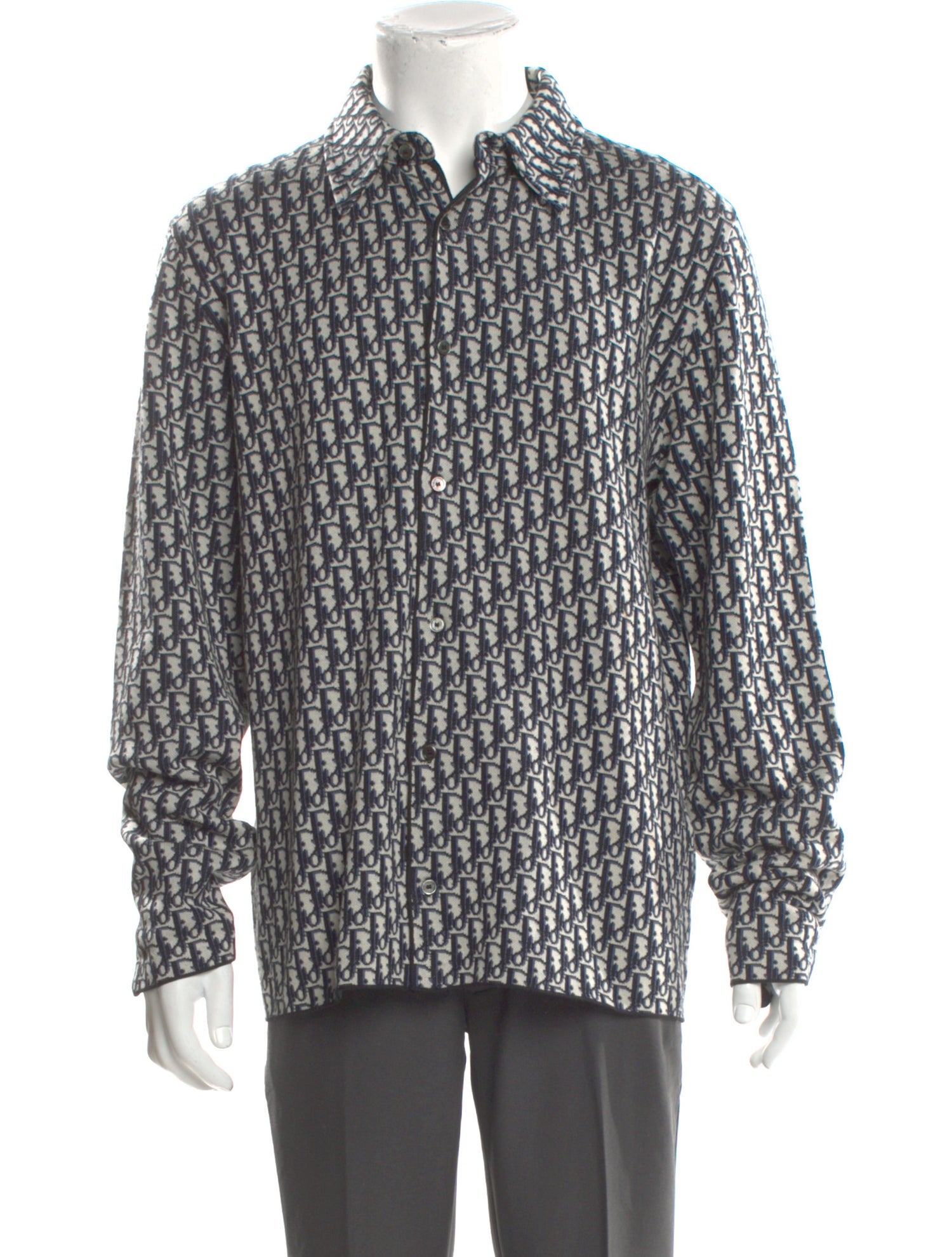 DIOR MEN 2020 Oblique Jacquard Dress Shirt