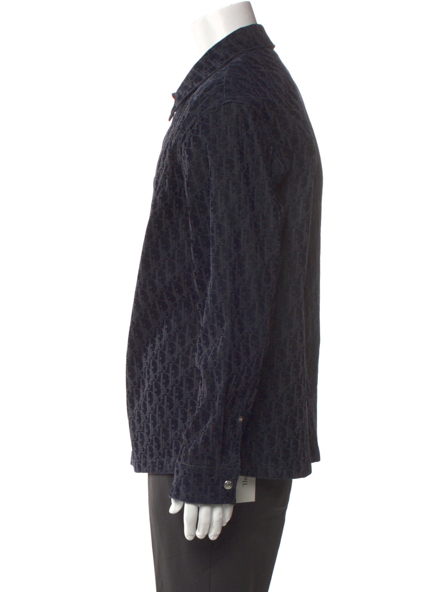 DIOR MEN Oblique Jacquard Long Sleeve Shirt