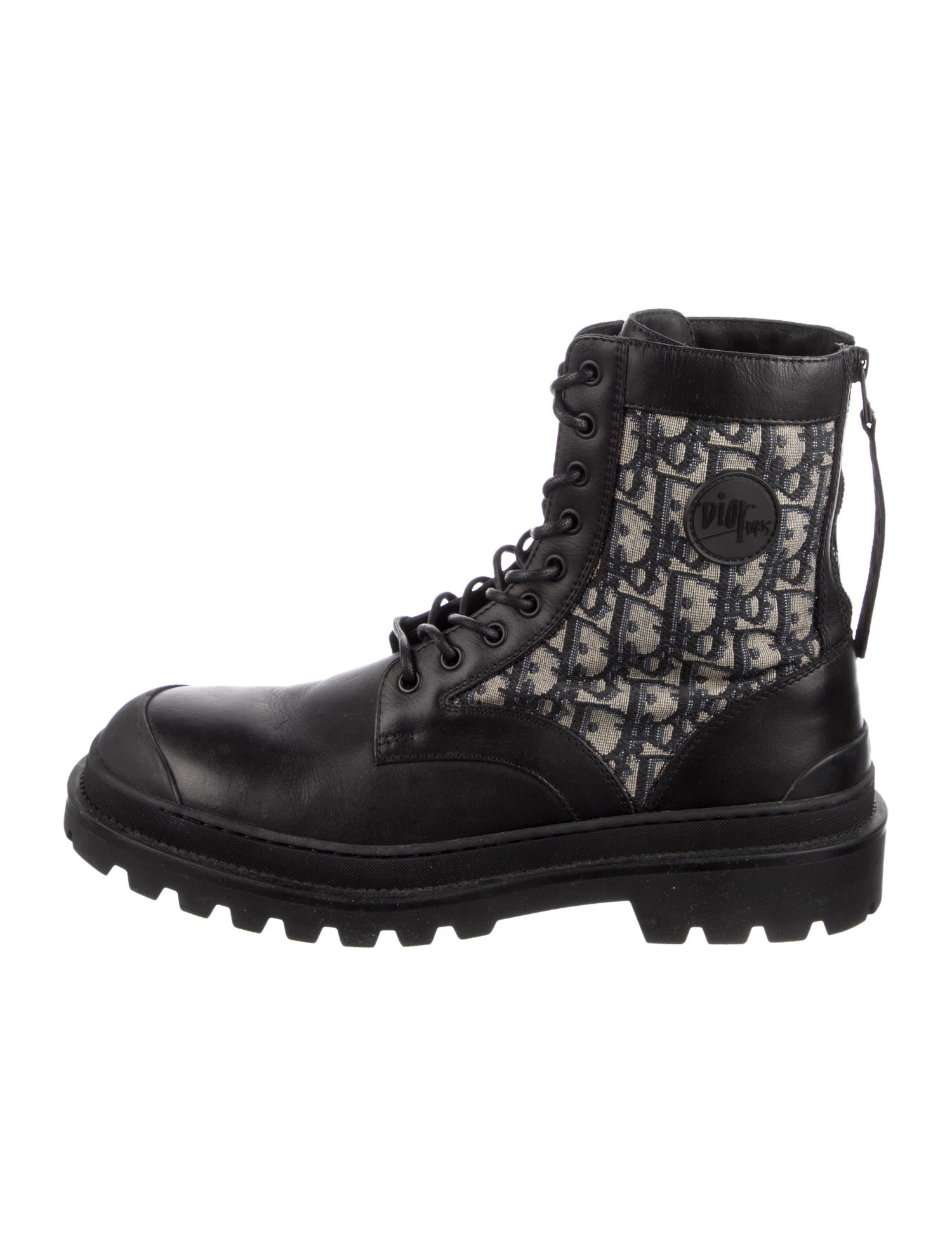 DIOR MEN Explorer Oblique Jacquard Combat Boots