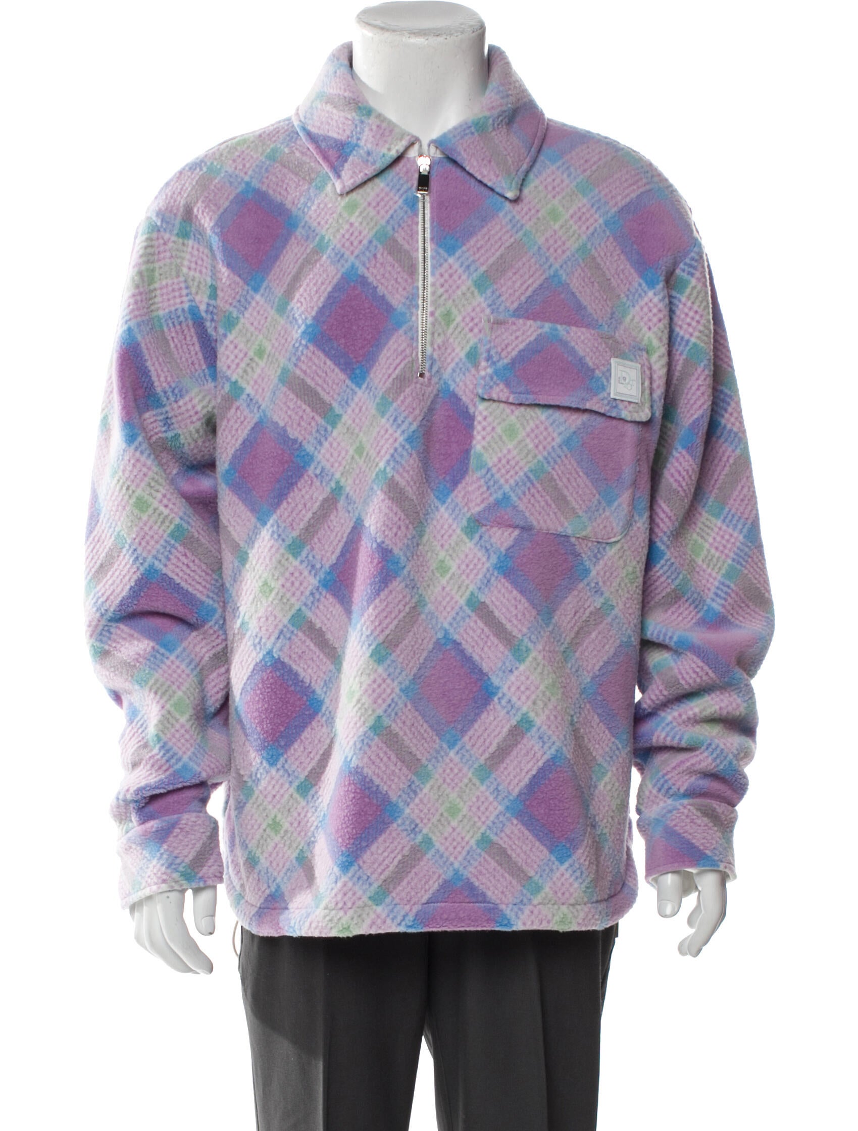 Dior x ERL Plaid Print Collar Cardigan w/ Tags