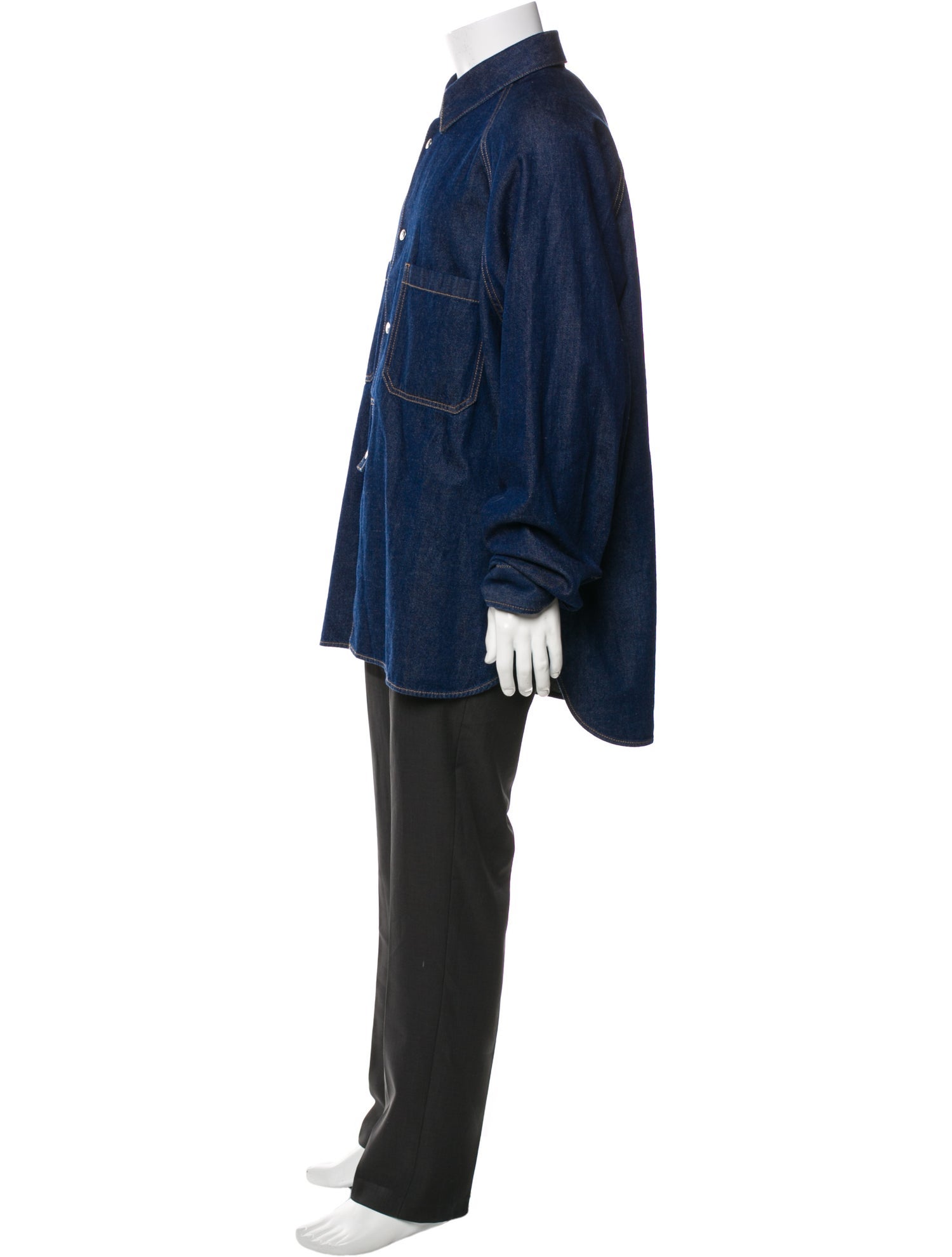 DIOR MEN Long Sleeve Denim Shirt