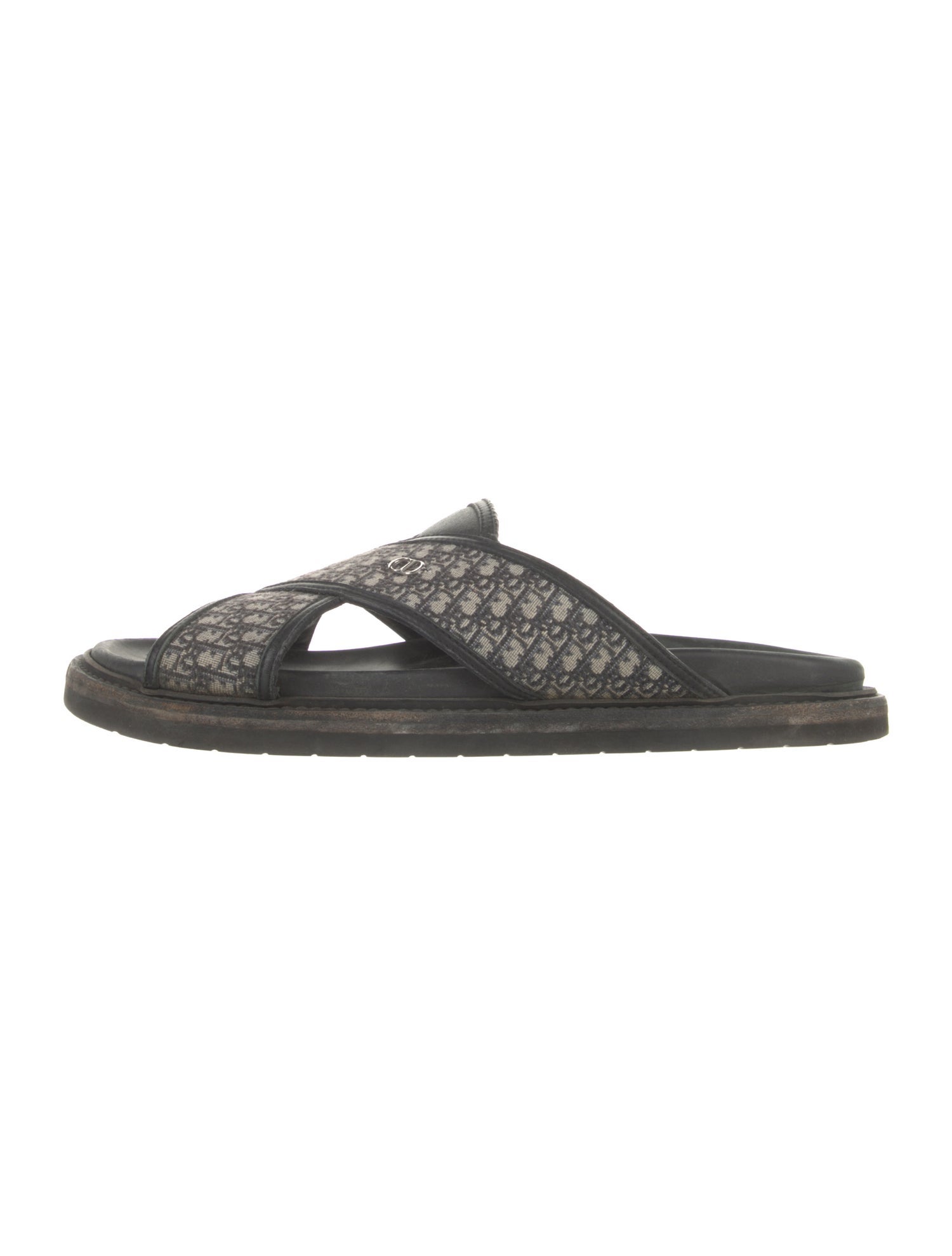 DIOR MEN Oblique Jacquard Canvas Slides