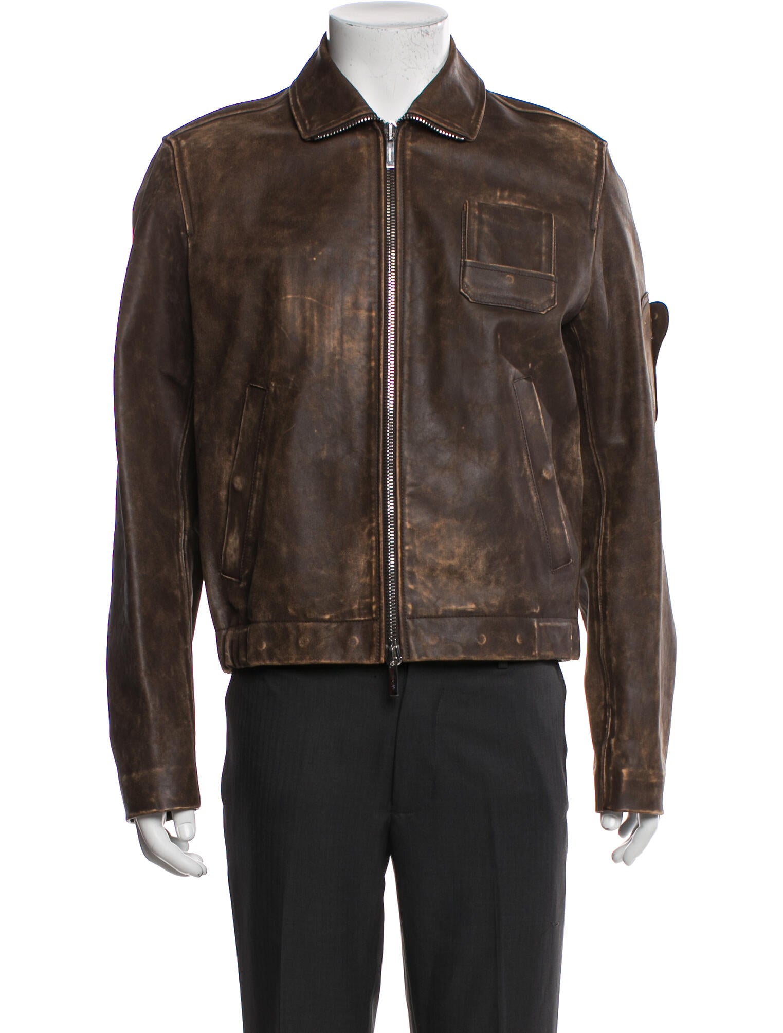 DIOR MEN 2019 Calf Leather Moto Jacket