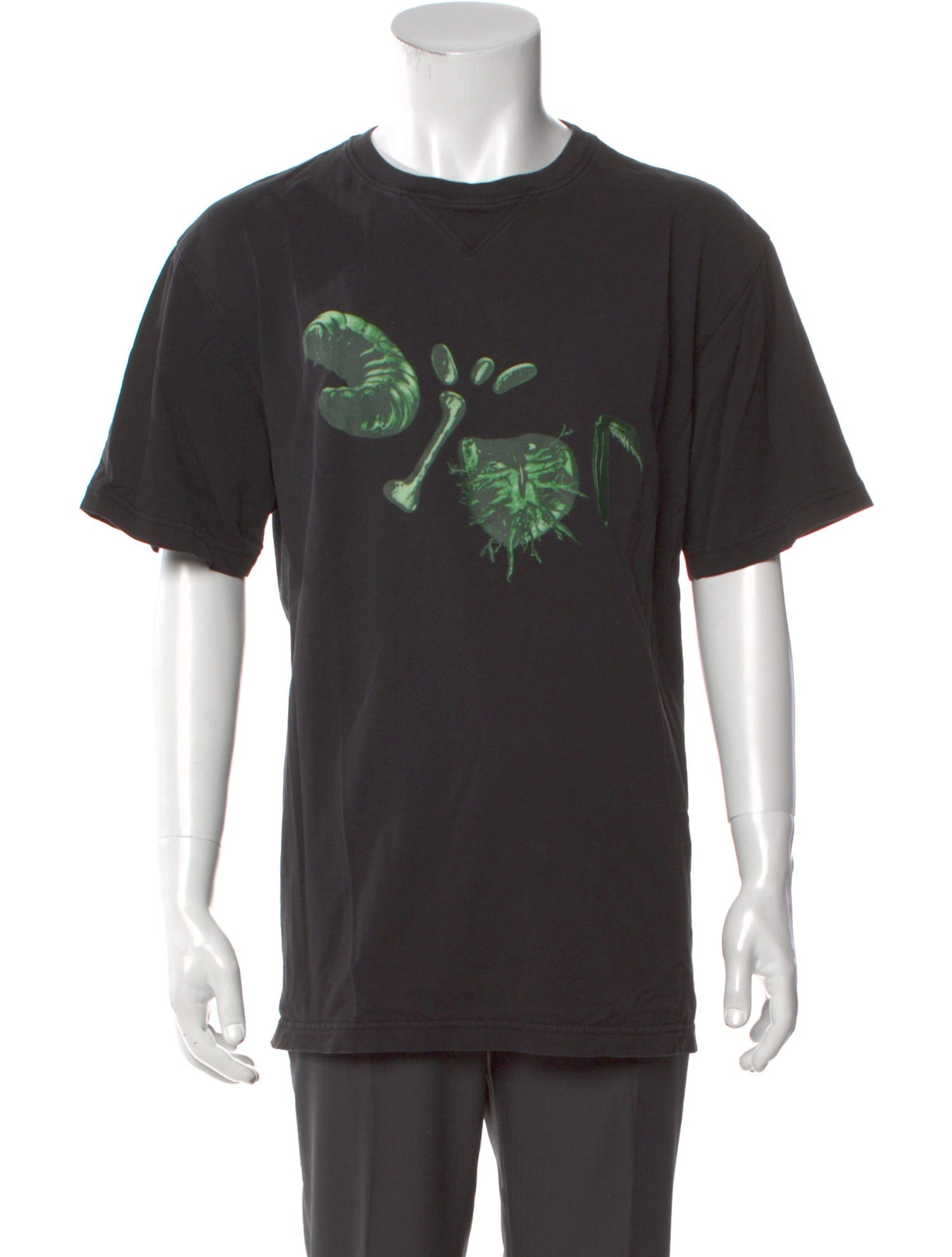 Cactus Jack Dior 2022 Graphic Print T-Shirt in Black/Green, Men's XL