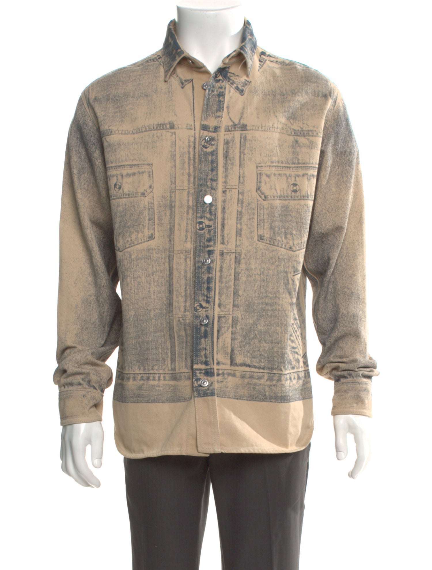 DIOR MEN 2024 Printed Overshirt Denim Jacket