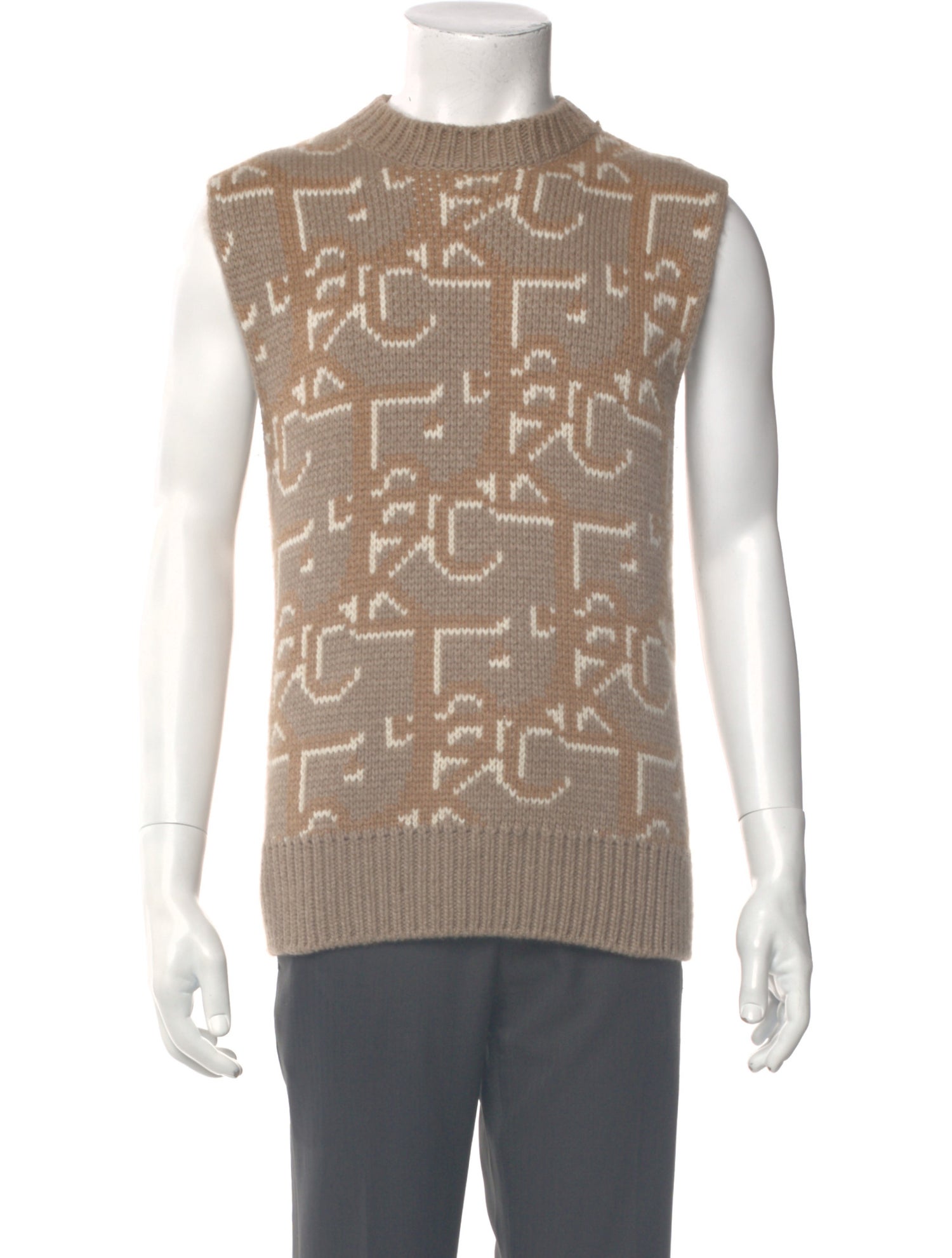 Cactus Jack Dior 2022 Oblique Jacquard Sweater Vest
