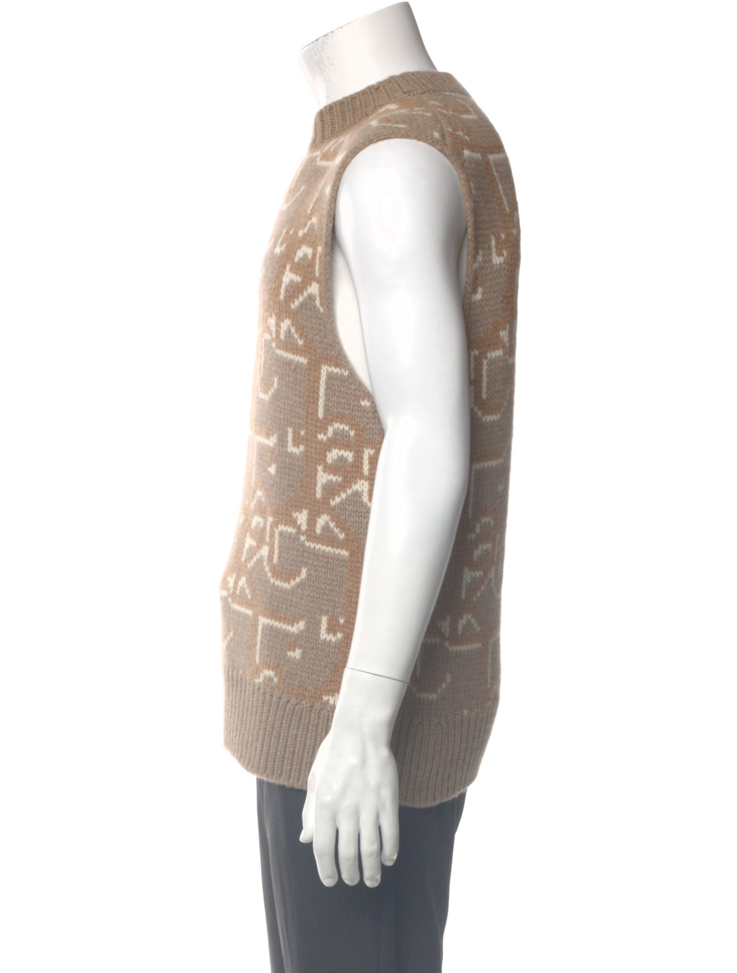 Cactus Jack Dior 2022 Oblique Jacquard Sweater Vest
