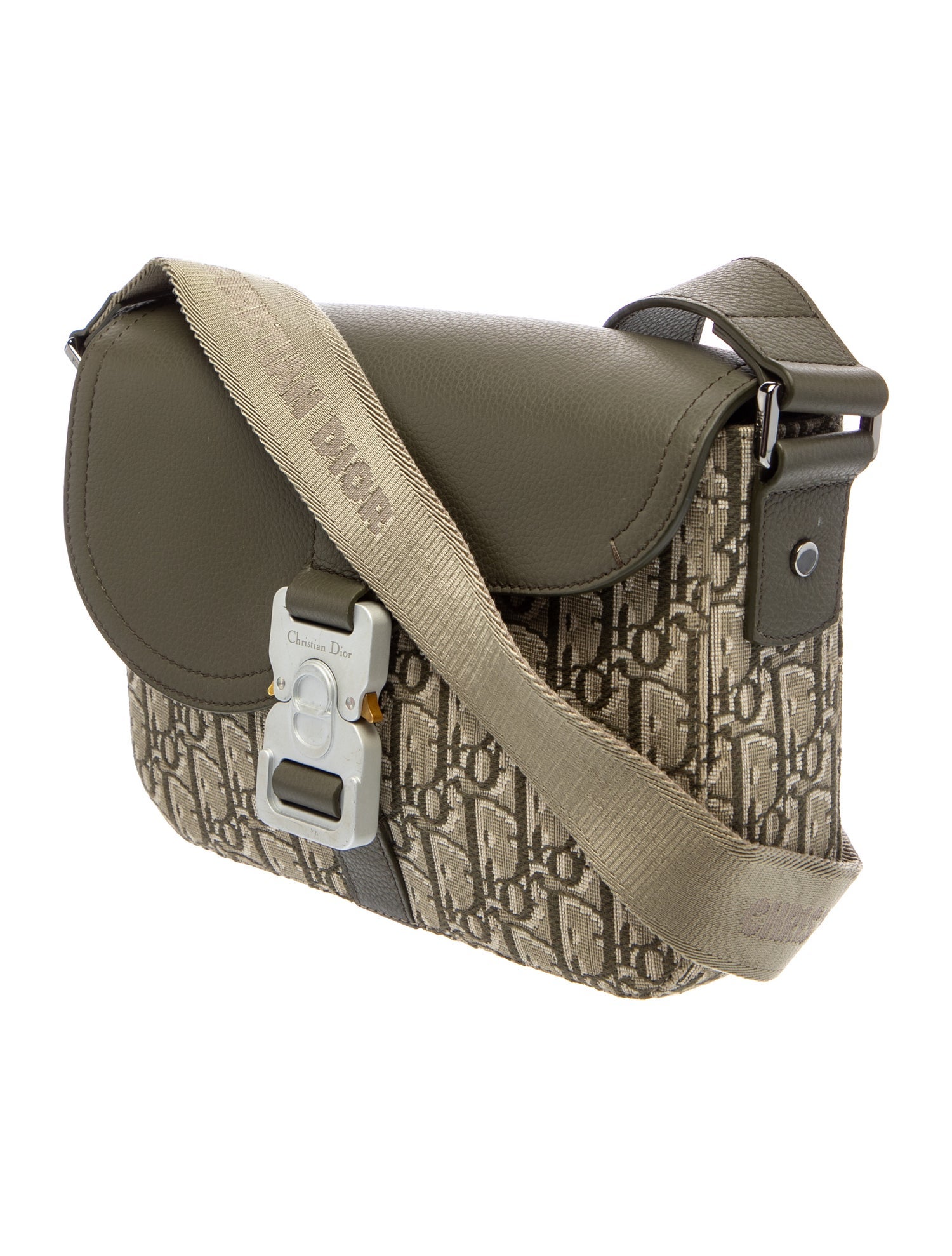 DIOR MEN Oblique Jacquard Christian Dior Small Saddle Bag 2024