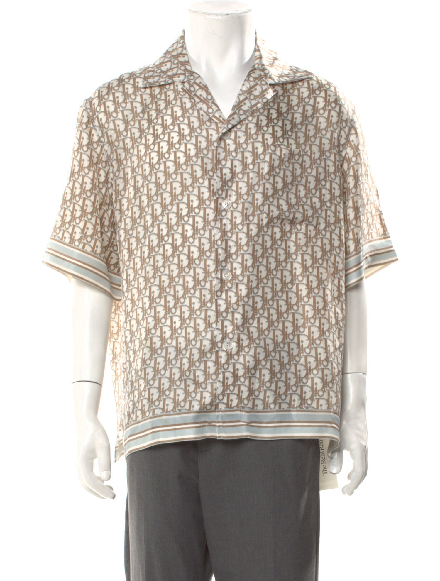 DIOR MEN Oblique Jacquard Silk Shirt