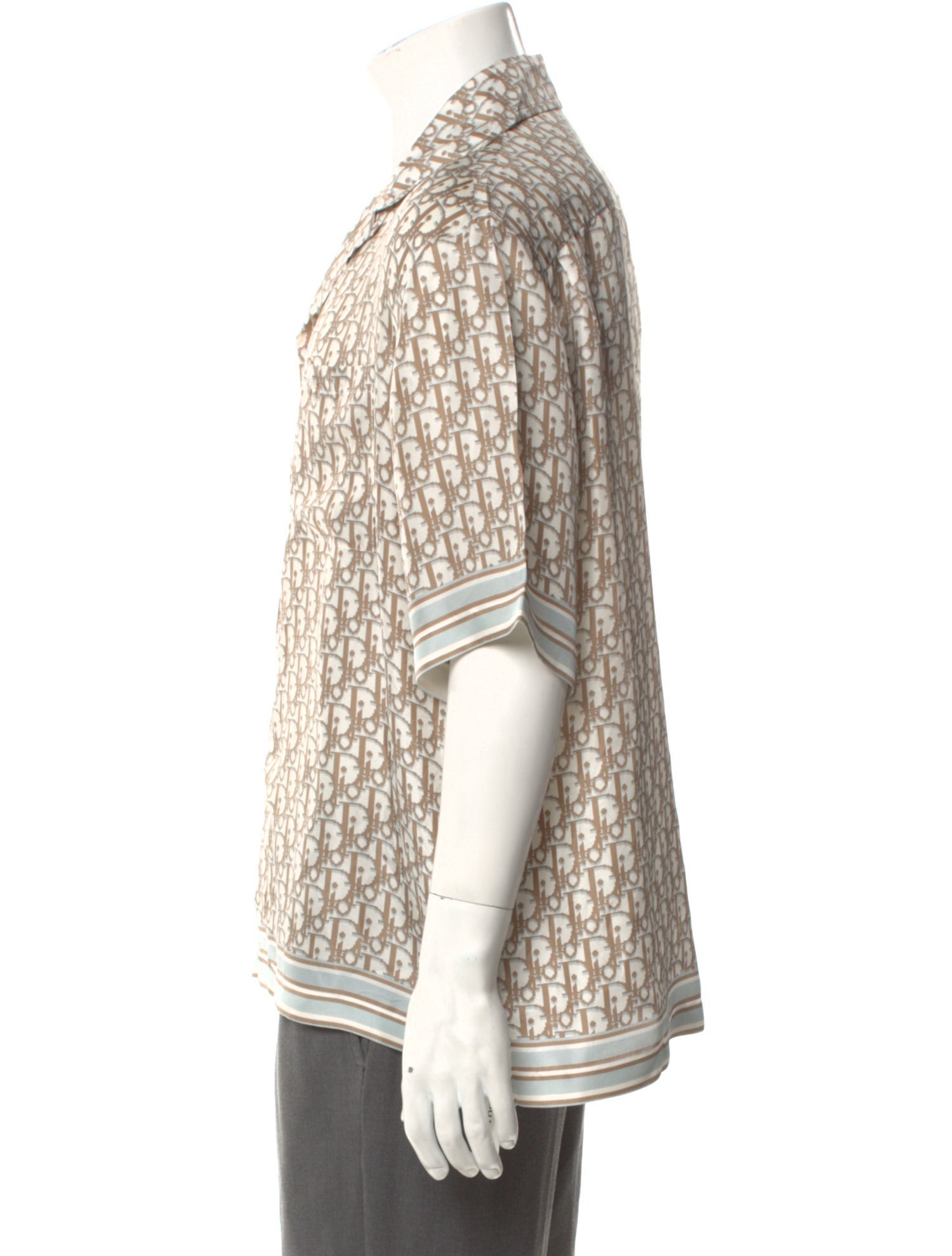 DIOR MEN Oblique Jacquard Silk Shirt