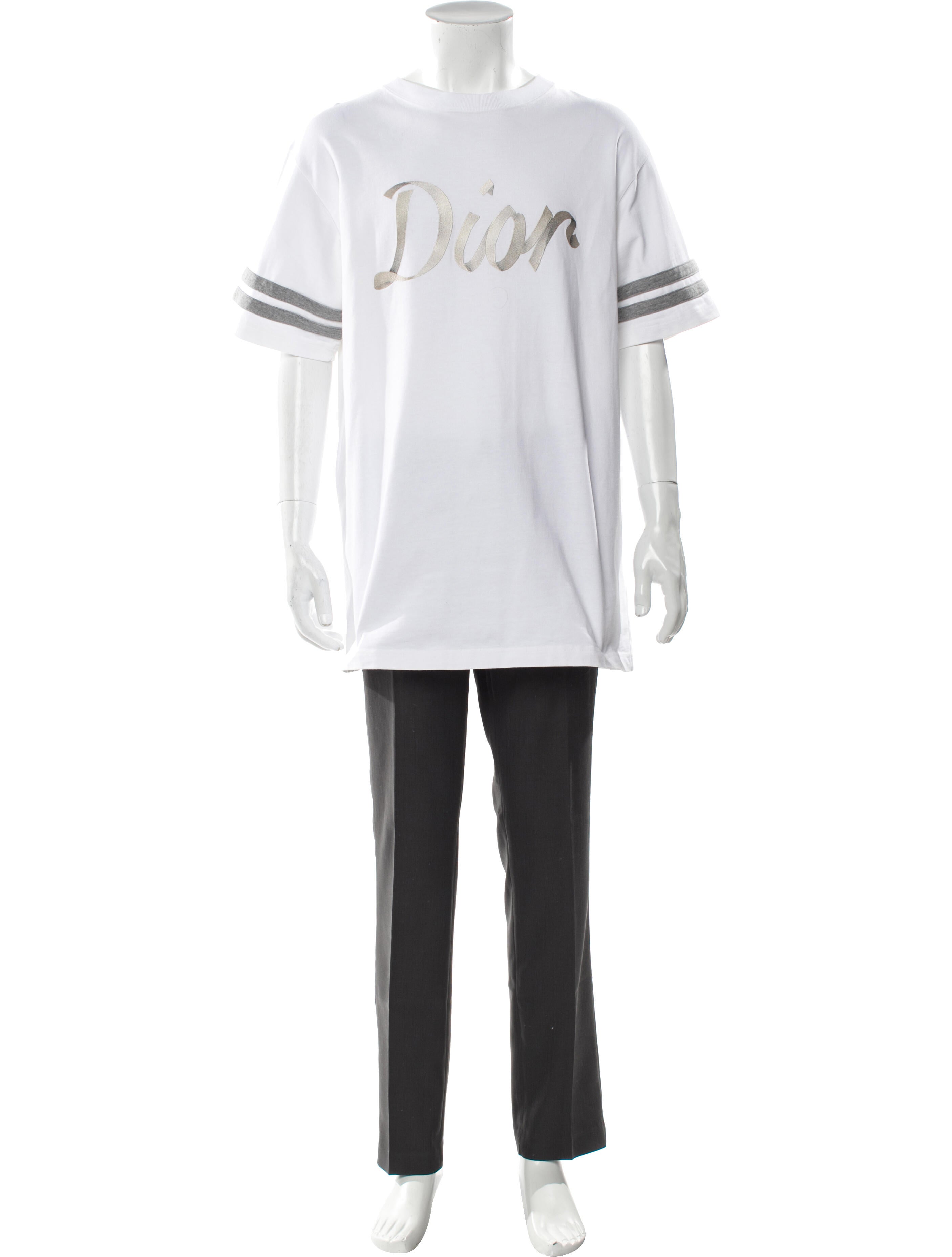 DIOR MEN Graphic Print Crew Neck T-Shirt