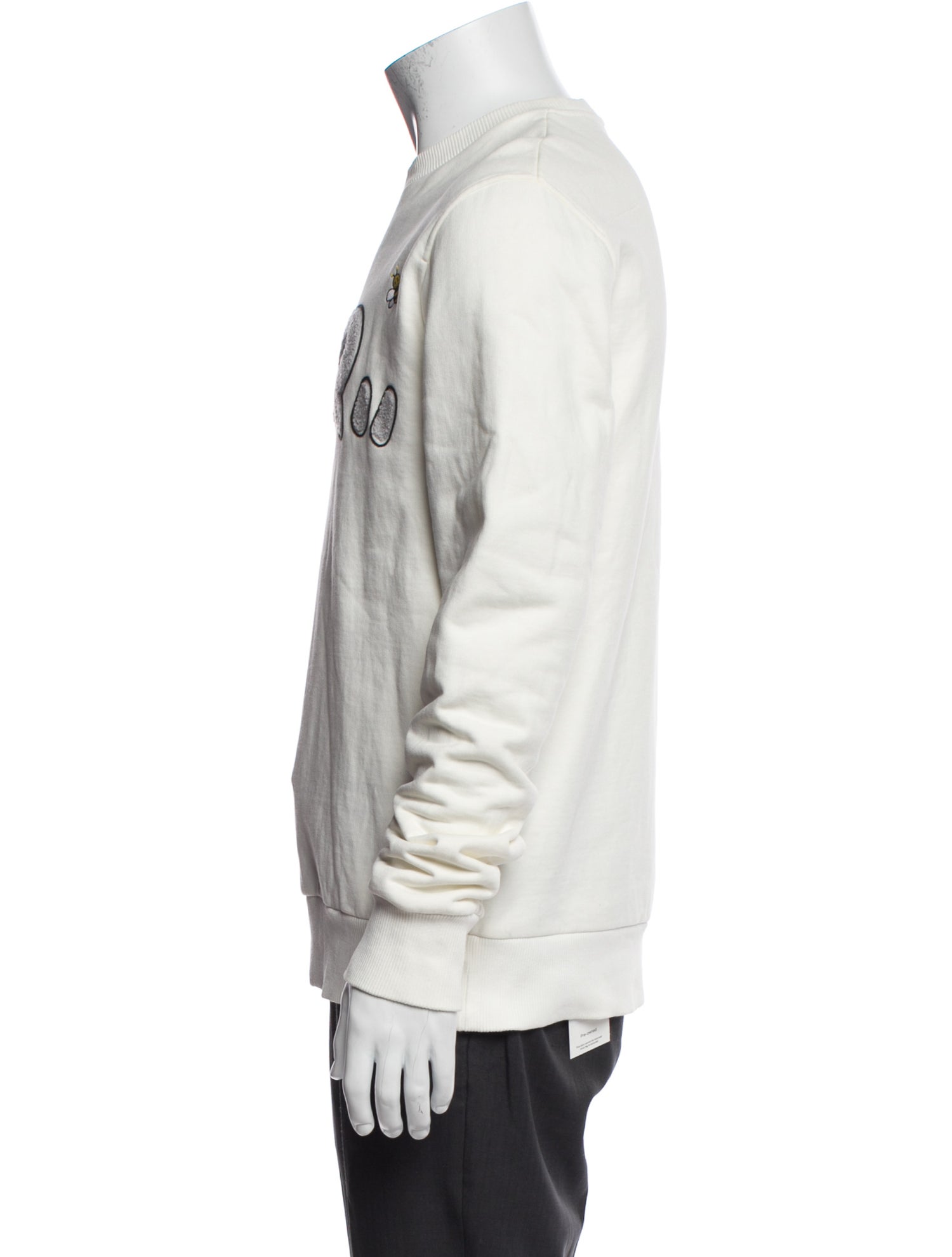 DIOR x KAWS 2019 Signature Logo Sweatshirt - White Sweatshirts 