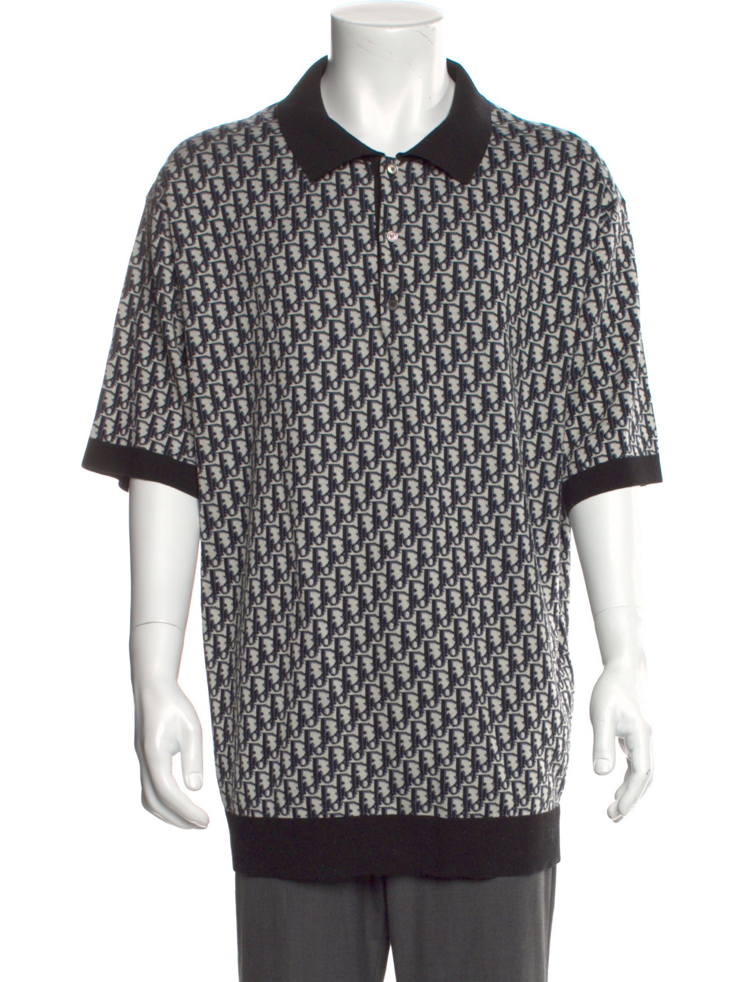 DIOR MEN 2022 Oblique Jacquard Polo Shirt