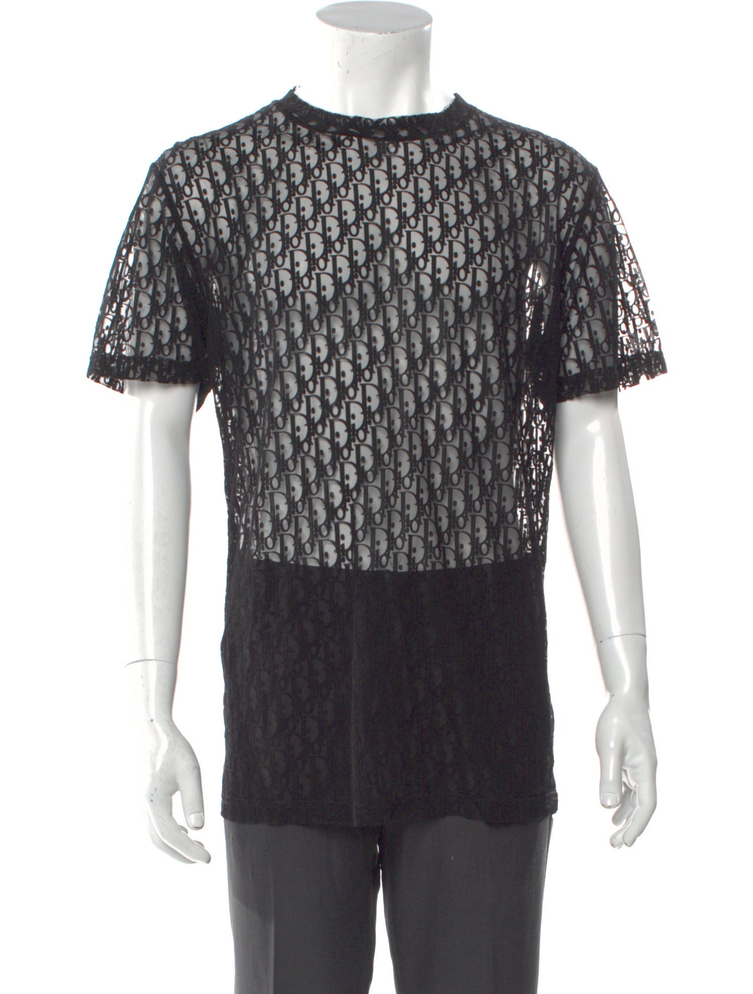 DIOR MEN Oblique Jacquard Crew Neck T-Shirt