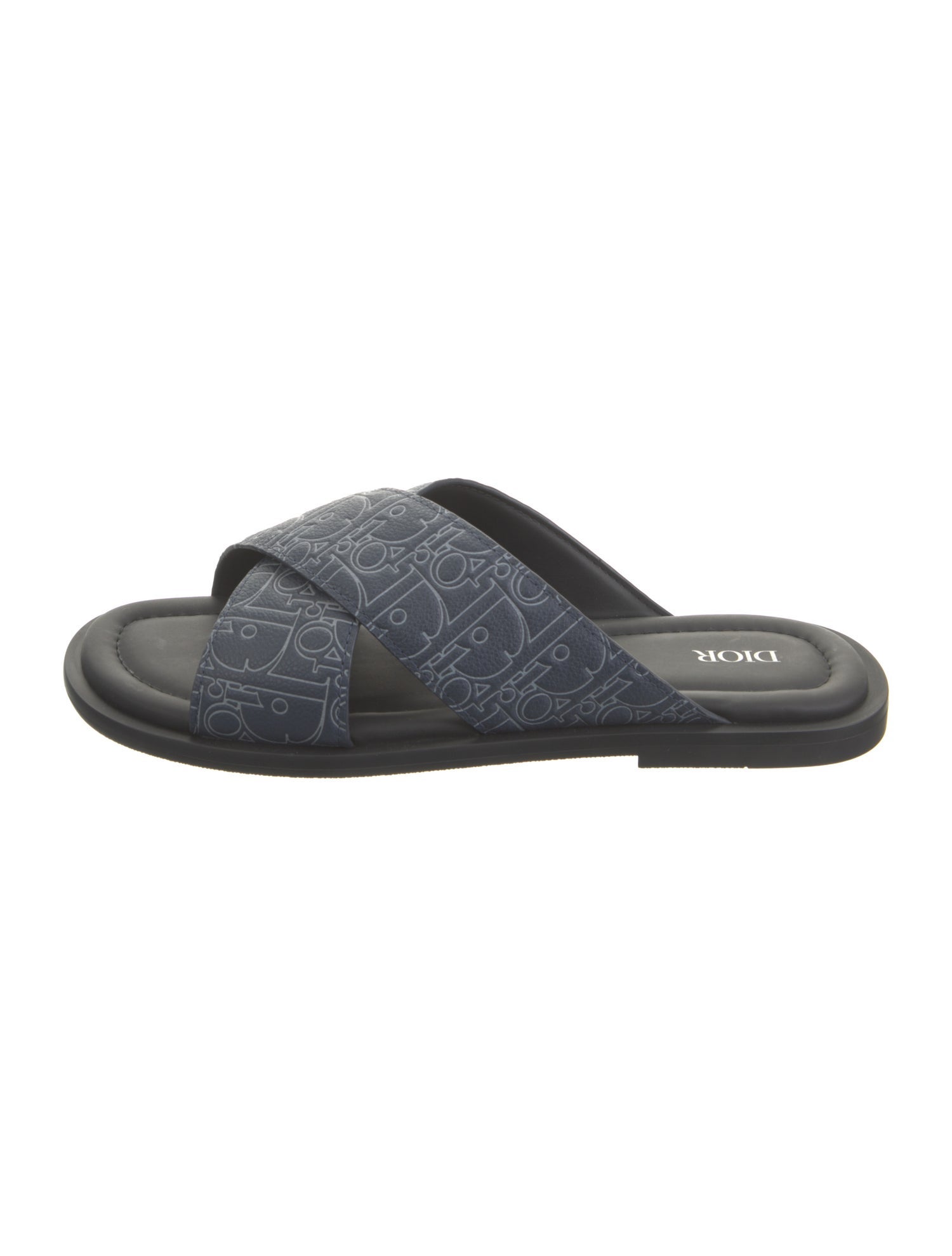 DIOR MEN Alias Criss Cross Leather Slides
