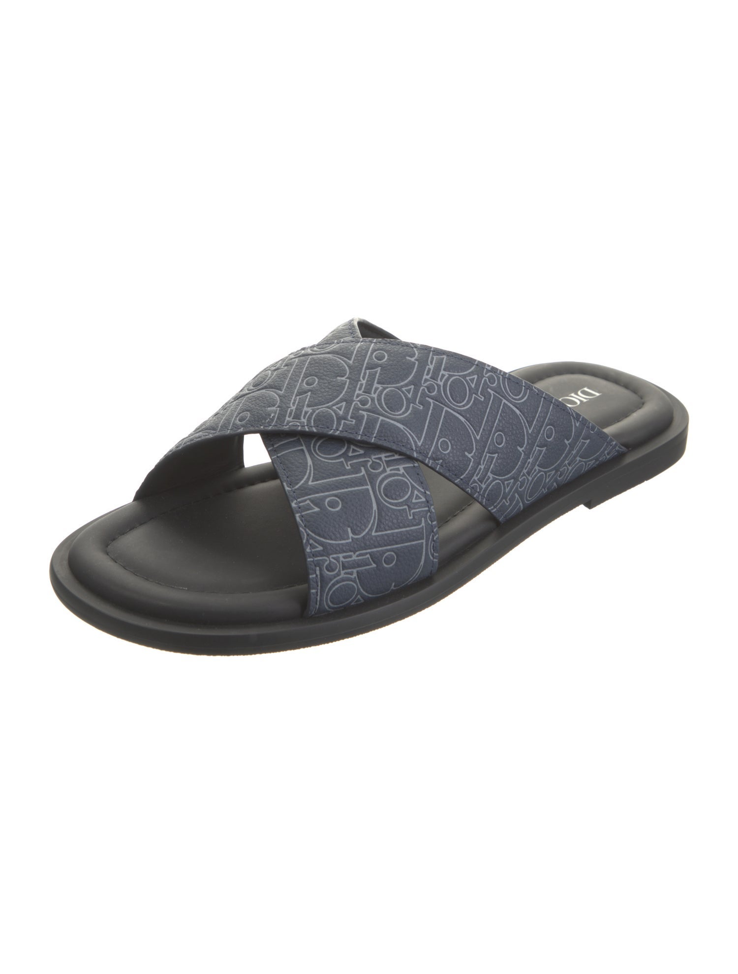 DIOR MEN Alias Criss Cross Leather Slides