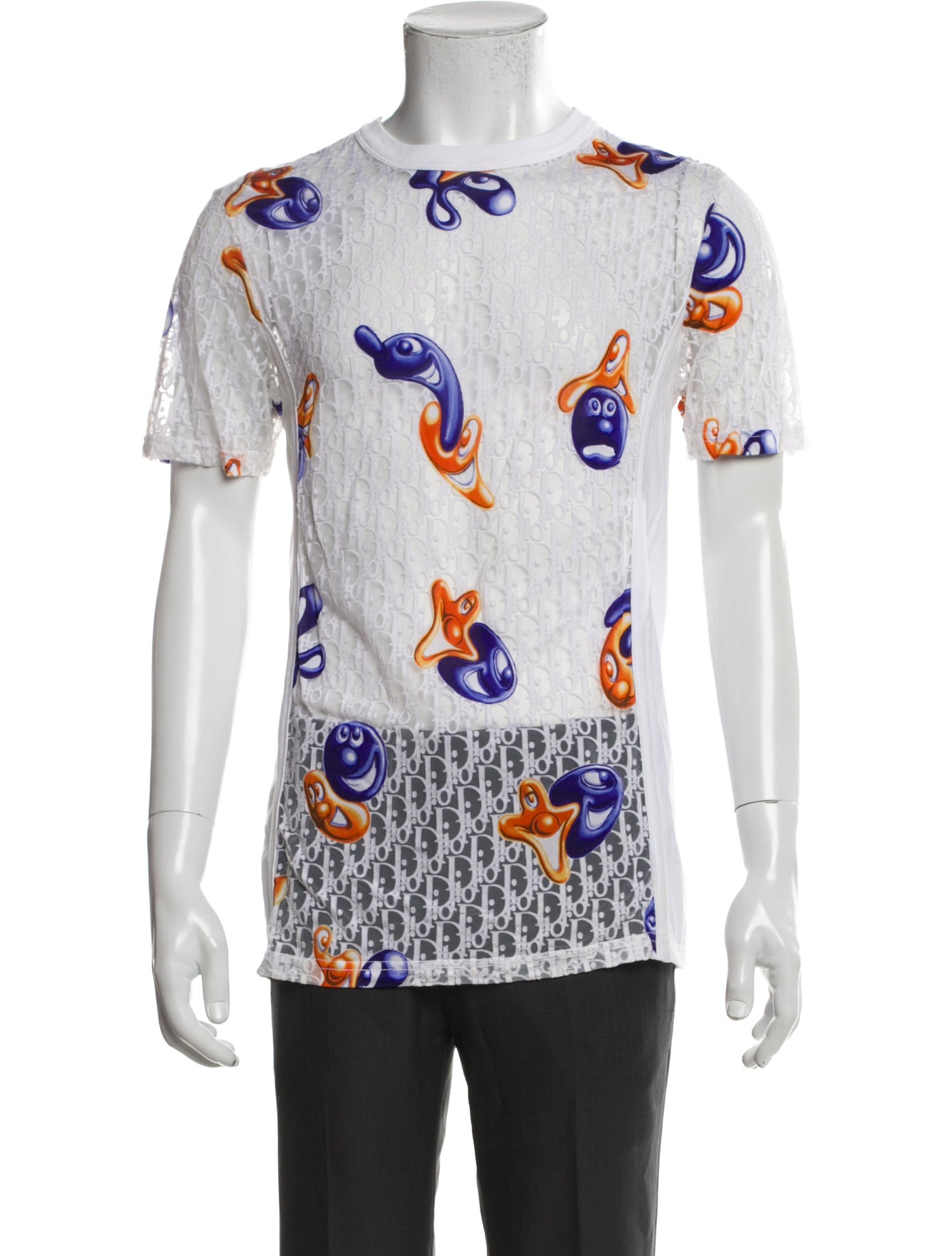 DIOR x Kenny Scharf 2021 Oblique Jacquard T-Shirt - White T-Shirts 