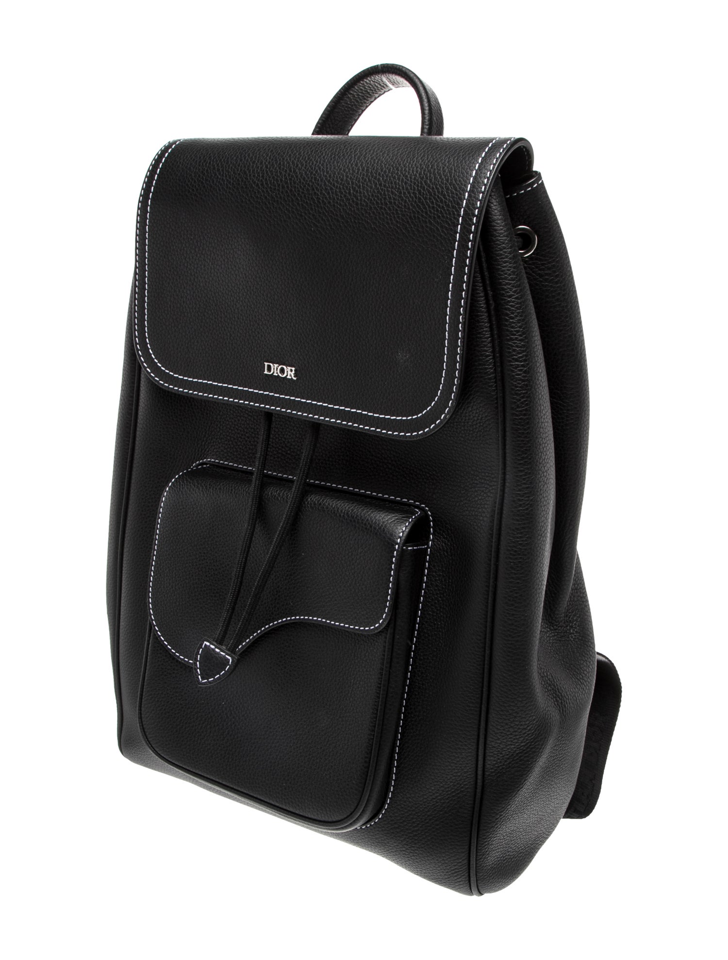 DIOR MEN Signature Drawstring Saddle 2023 - Black Backpacks, Bags