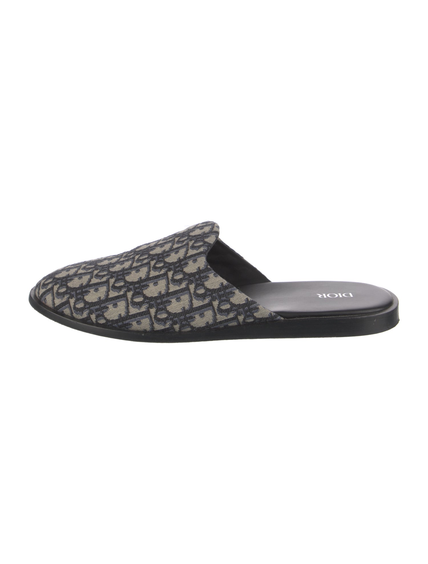 DIOR MEN Oblique Jacquard Canvas Slides