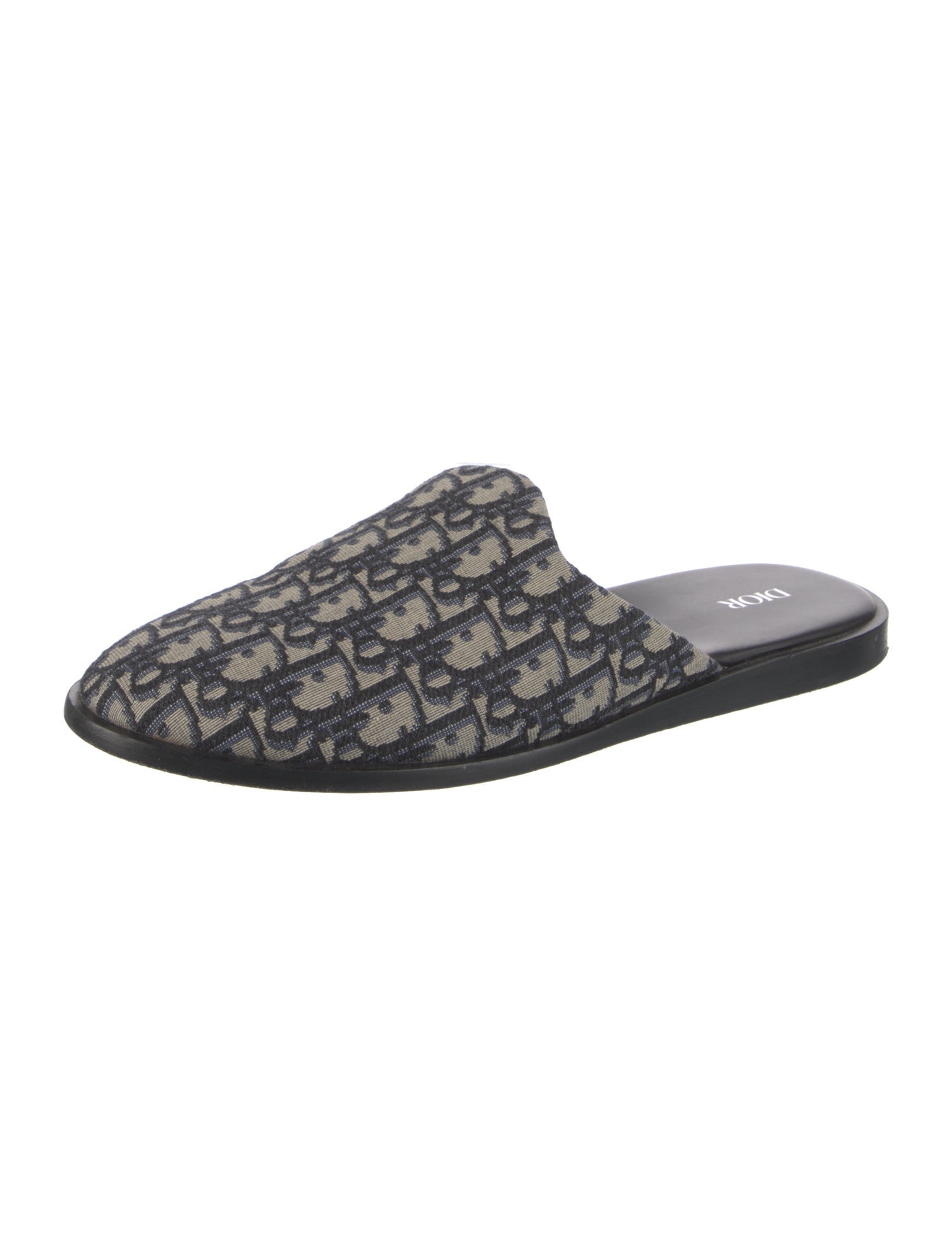 DIOR MEN Oblique Jacquard Canvas Slides