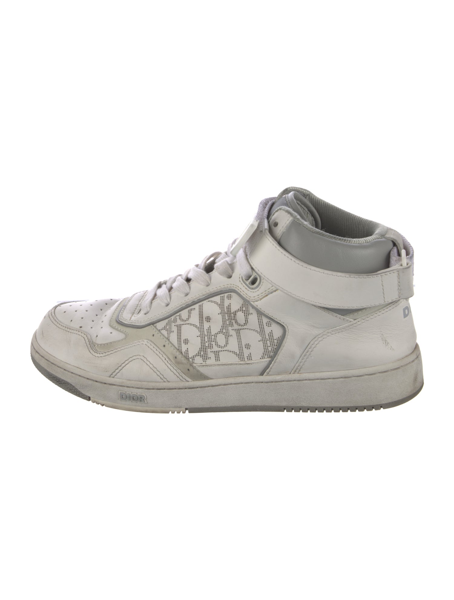 DIOR MEN Oblique Jacquard Leather Sneakers