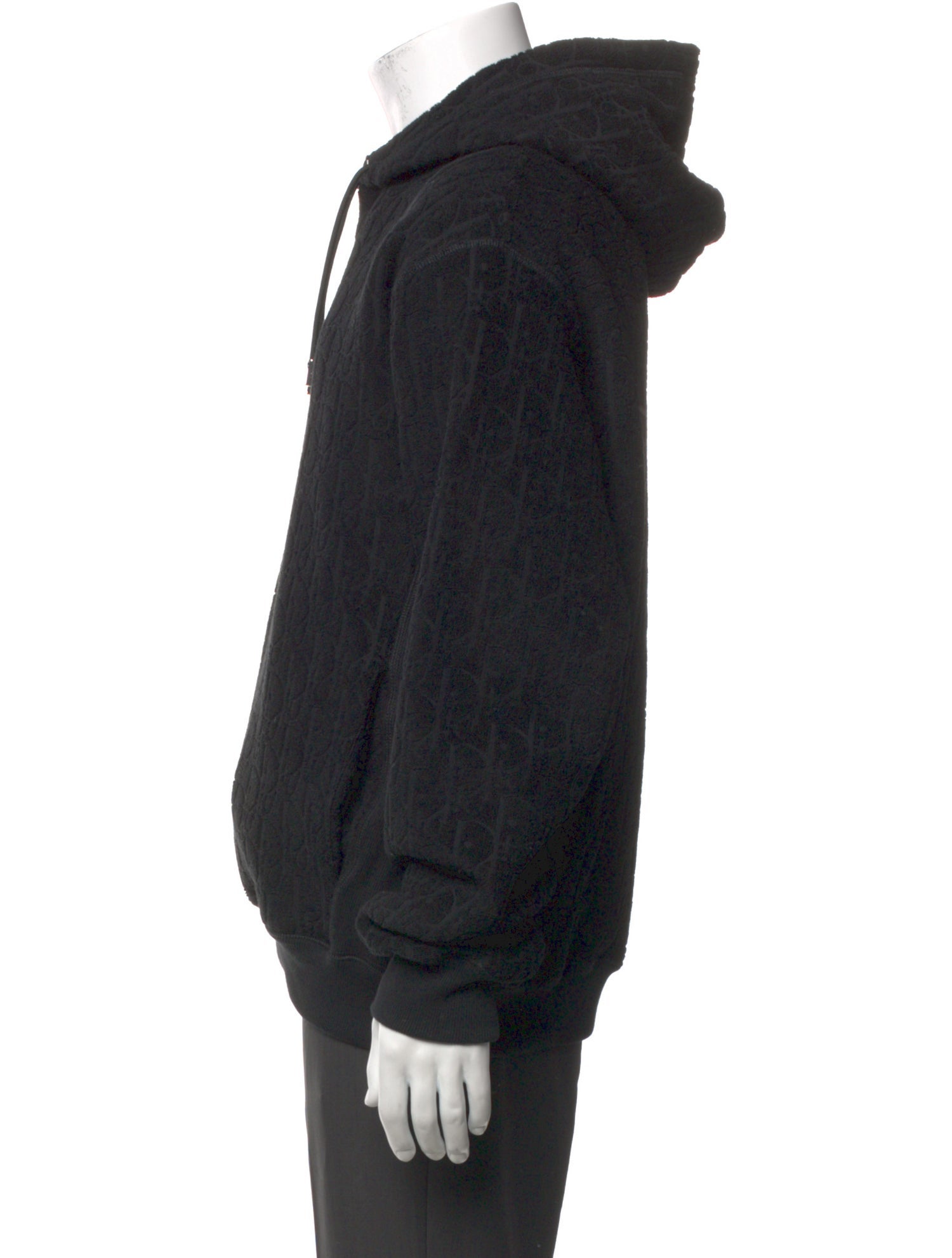 DIOR MEN 2021 Oblique Jacquard Hoodie - Black Sweatshirts