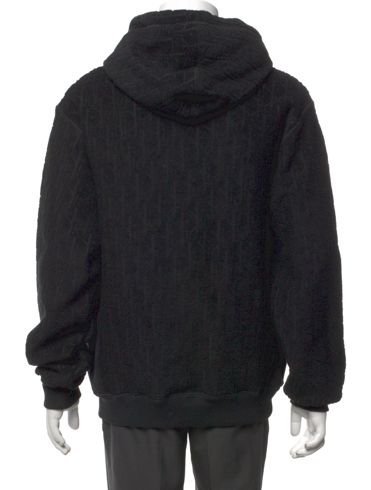 DIOR MEN 2021 Oblique Jacquard Hoodie - Black Sweatshirts
