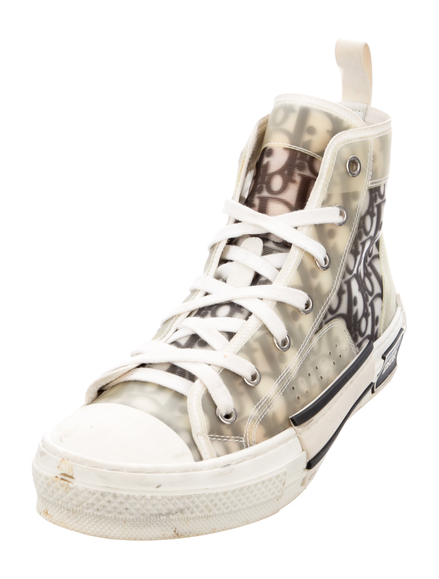DIOR MEN B23 'Dior Oblique Transparent - White Black' Sneakers