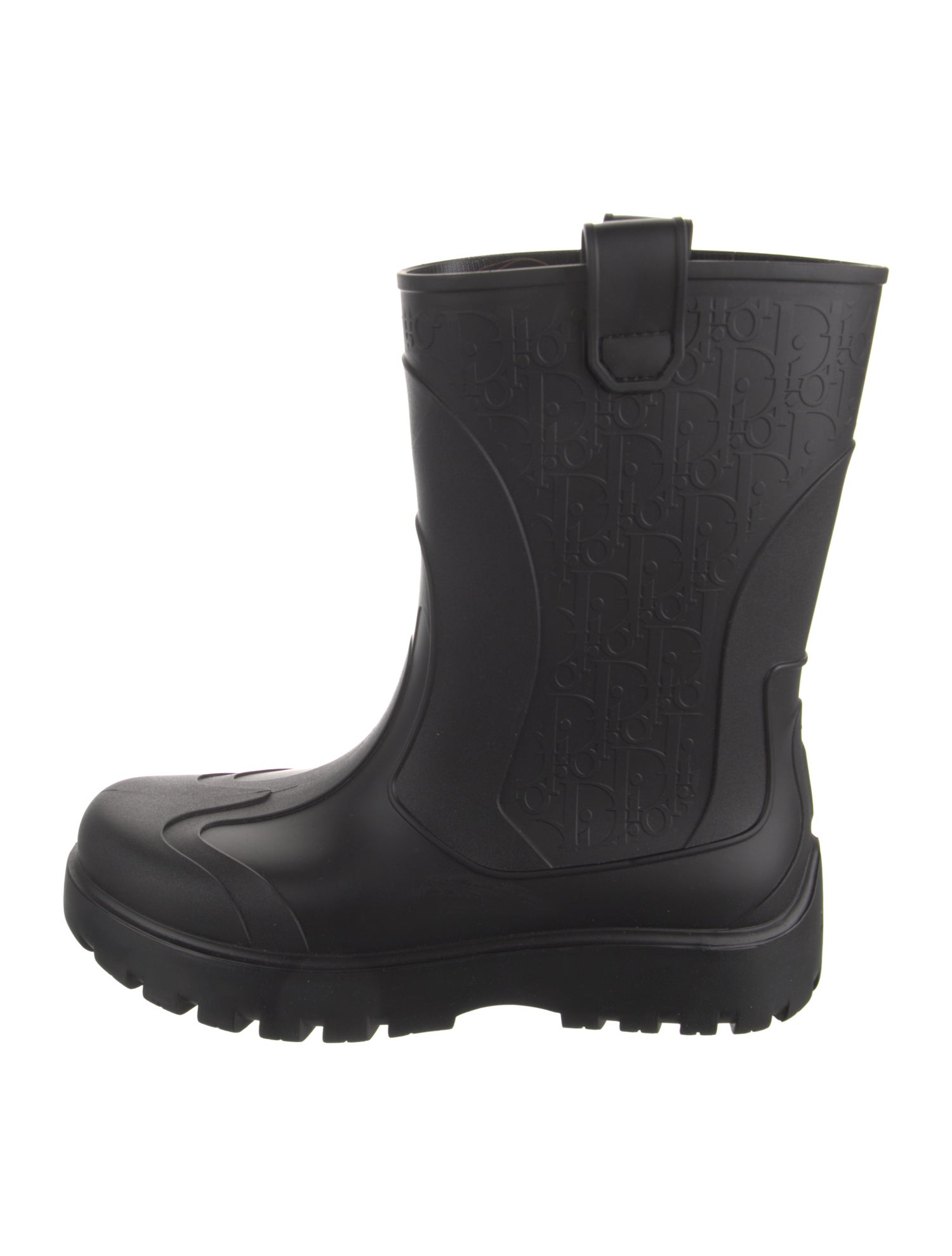 DIOR MEN Oblique Jacquard Rubber Rain Boots