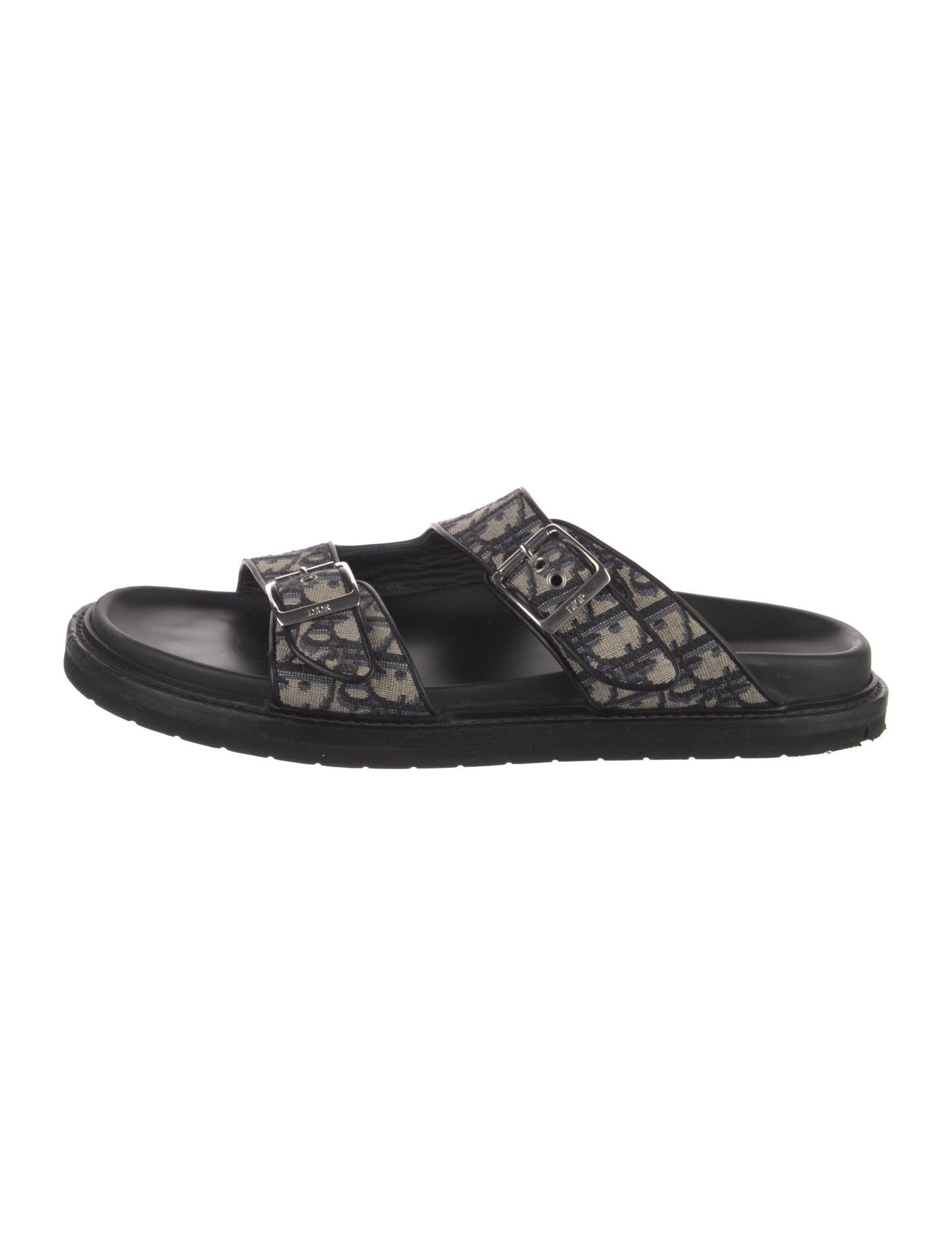 DIOR MEN Oblique Jacquard Canvas Slides