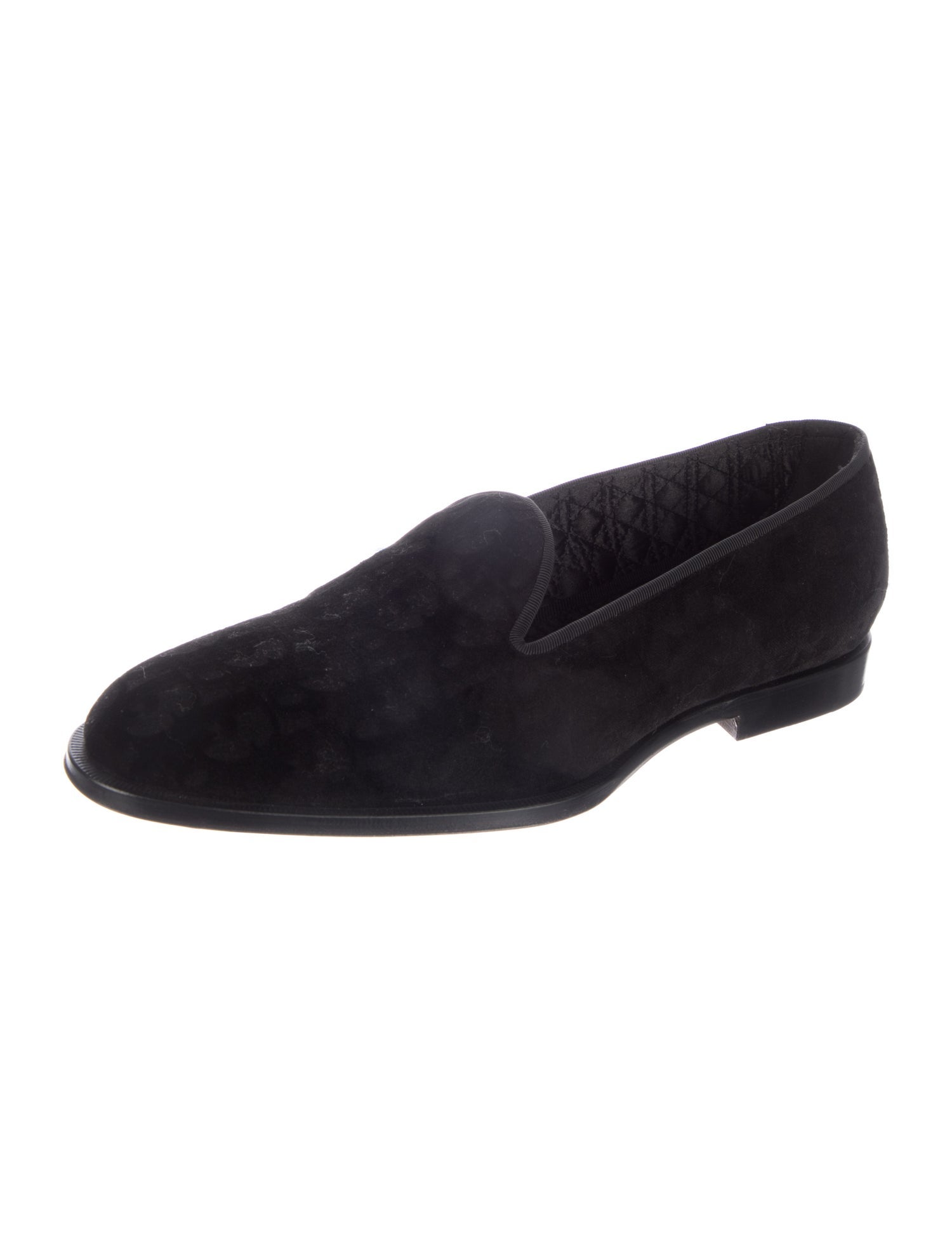 DIOR MEN Oblique Jacquard Velvet Slippers