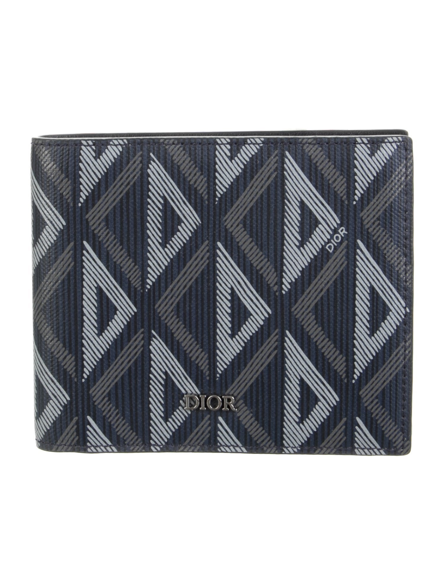 DIOR MEN Leather Printed Bifold Wallet