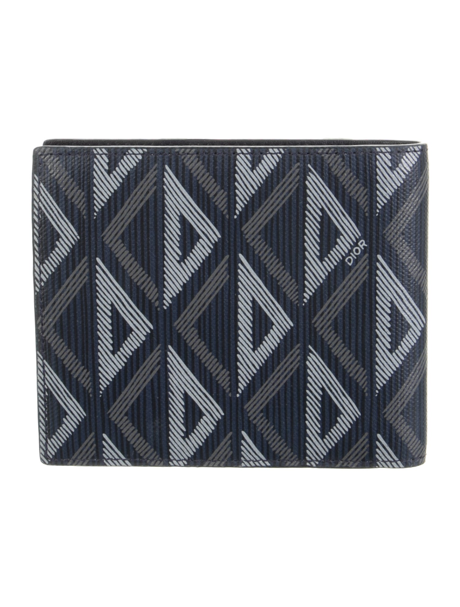 DIOR MEN Leather Printed Bifold Wallet