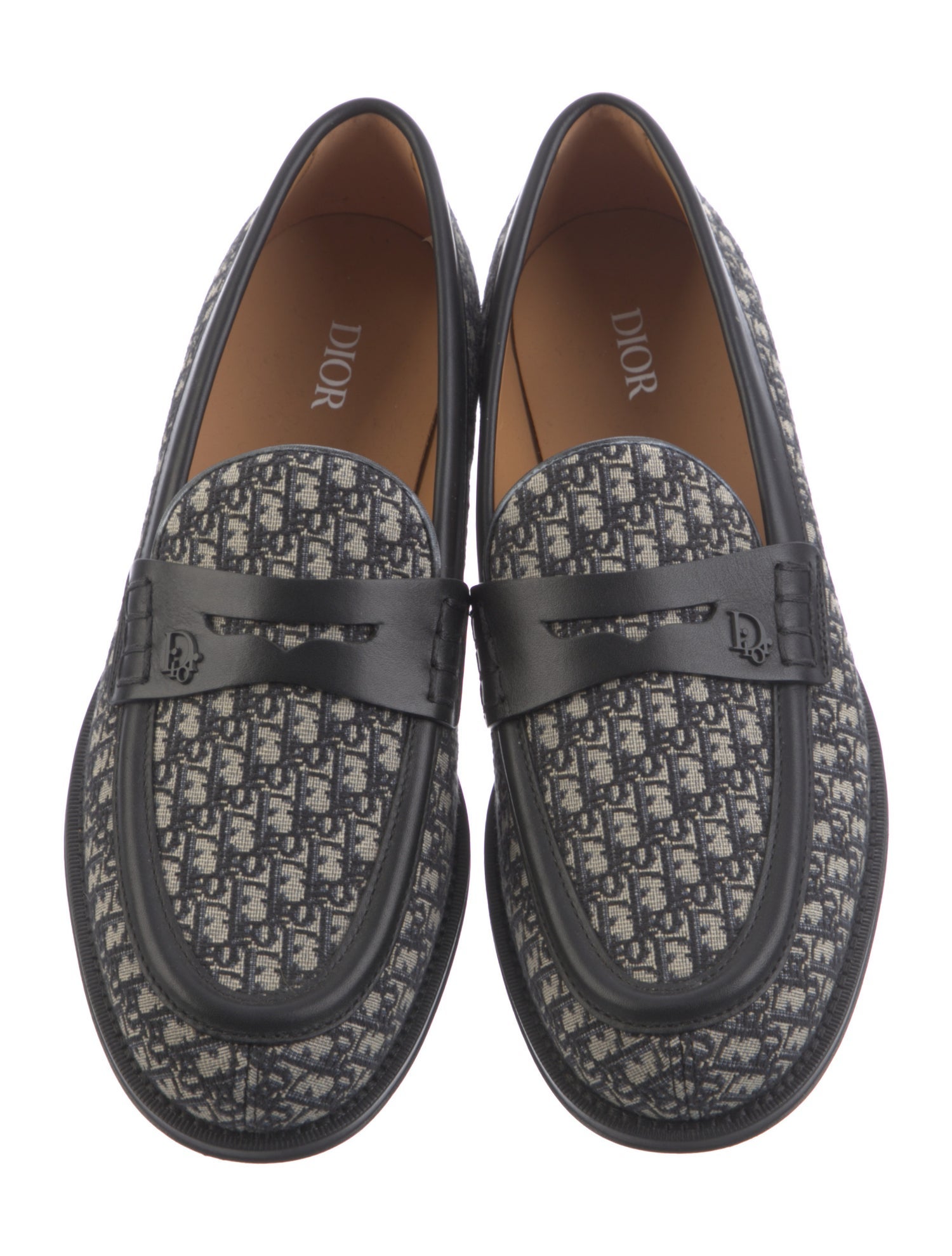 DIOR MEN Oblique Jacquard Jacquard Loafers