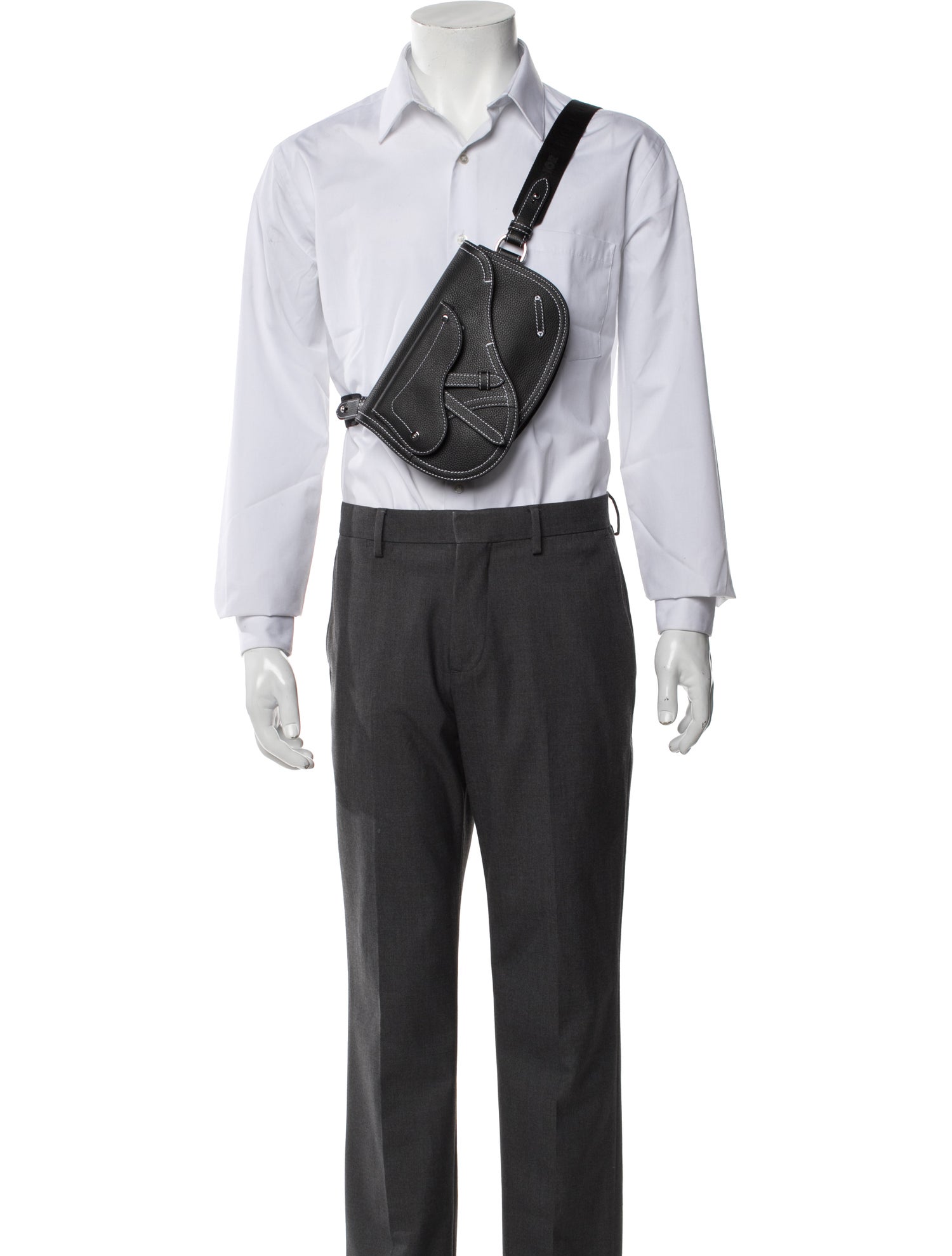DIOR x KAWS Leather Saddle 2023 w/ Tags - Black Satchels, Bags